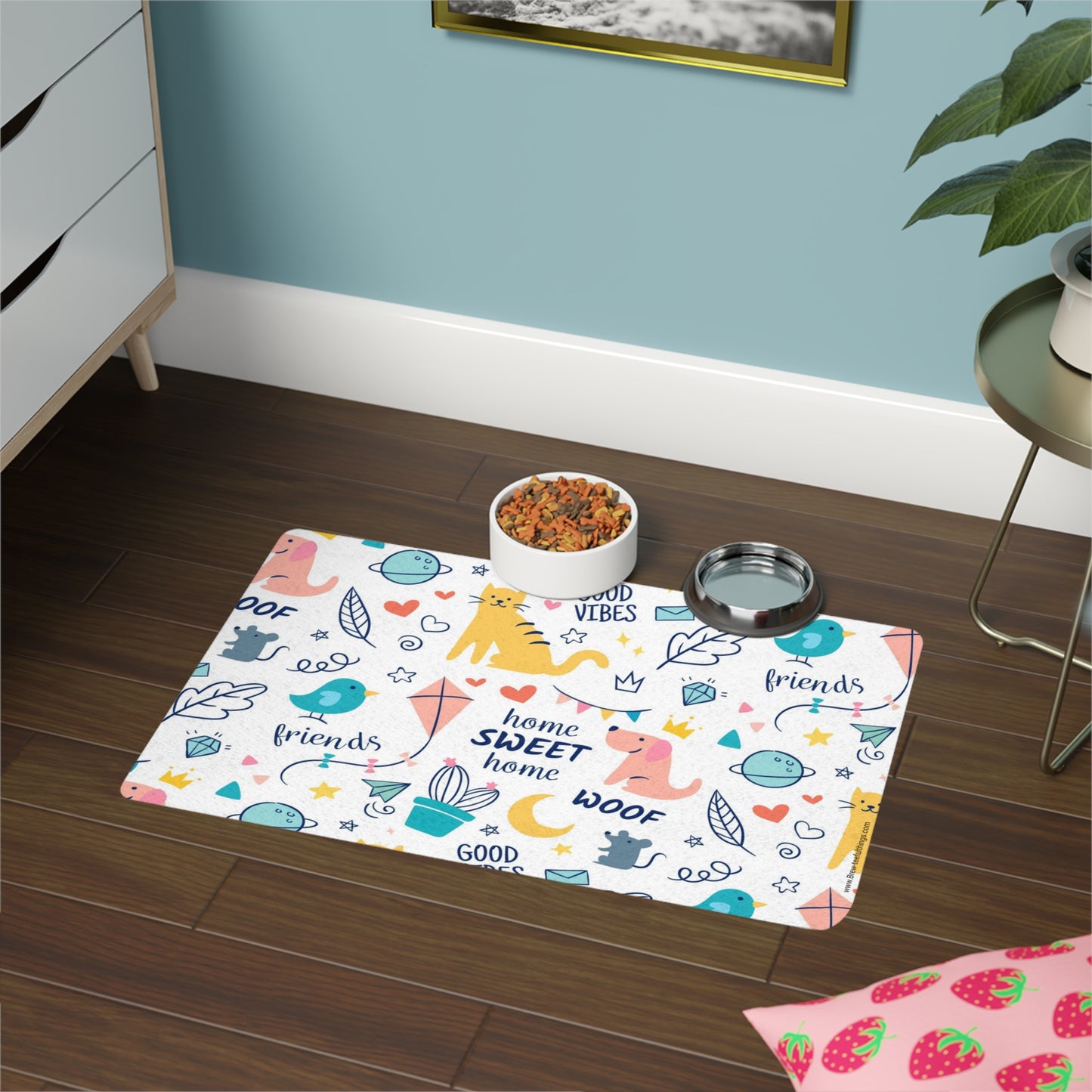 "Home sweet home" Pet Food Mat (12x18)