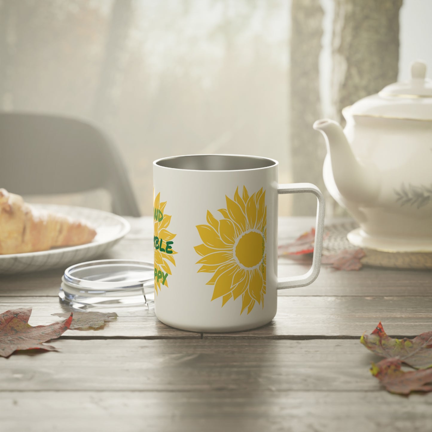 "Be kind, be humble, be happy" Insulated Coffee Mug, 10oz