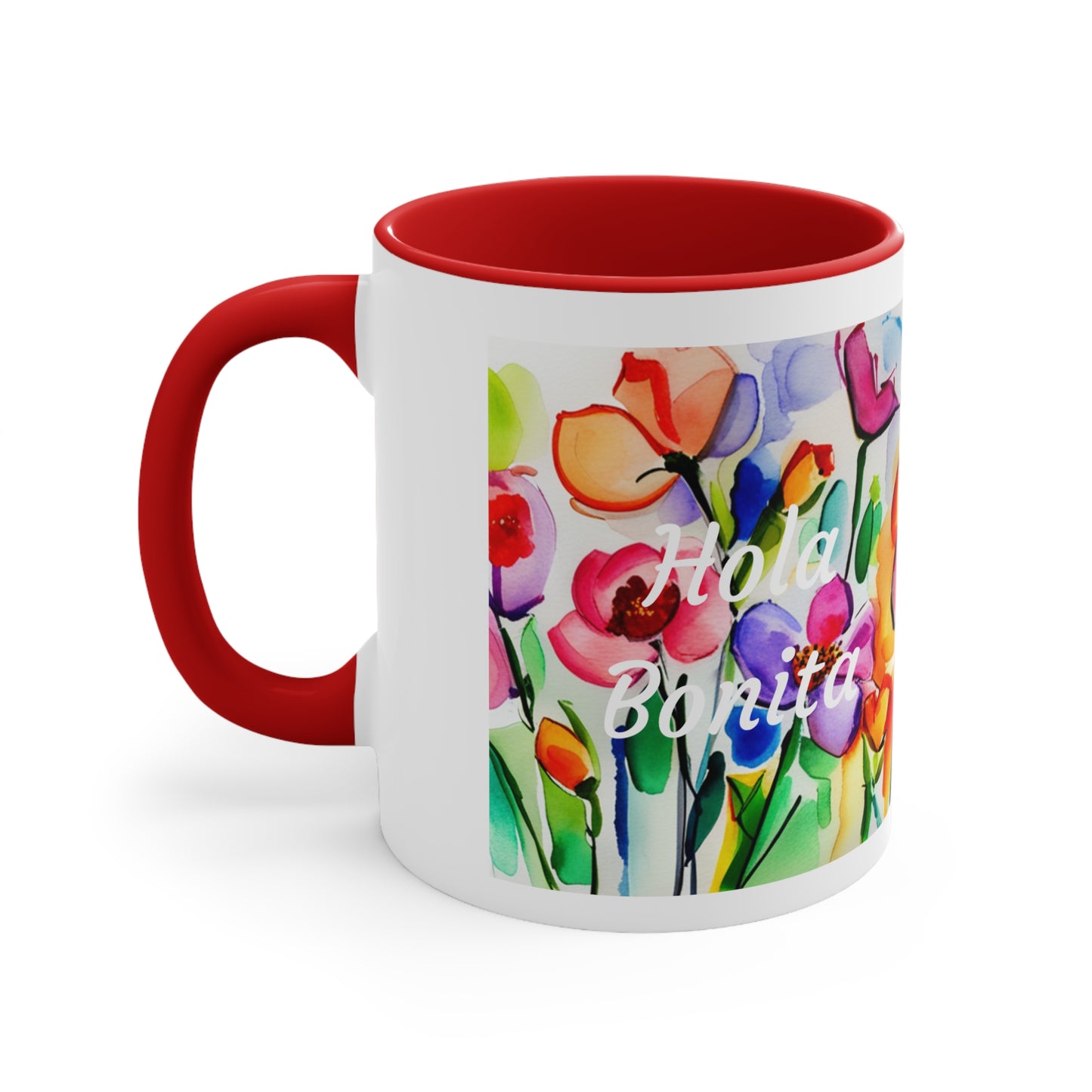 "Hola Bonita" Accent Coffee Mug, 11oz
