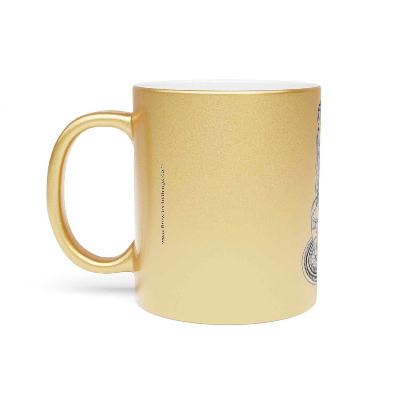 " Coffee time" Metallic Mug (Silver\Gold)
