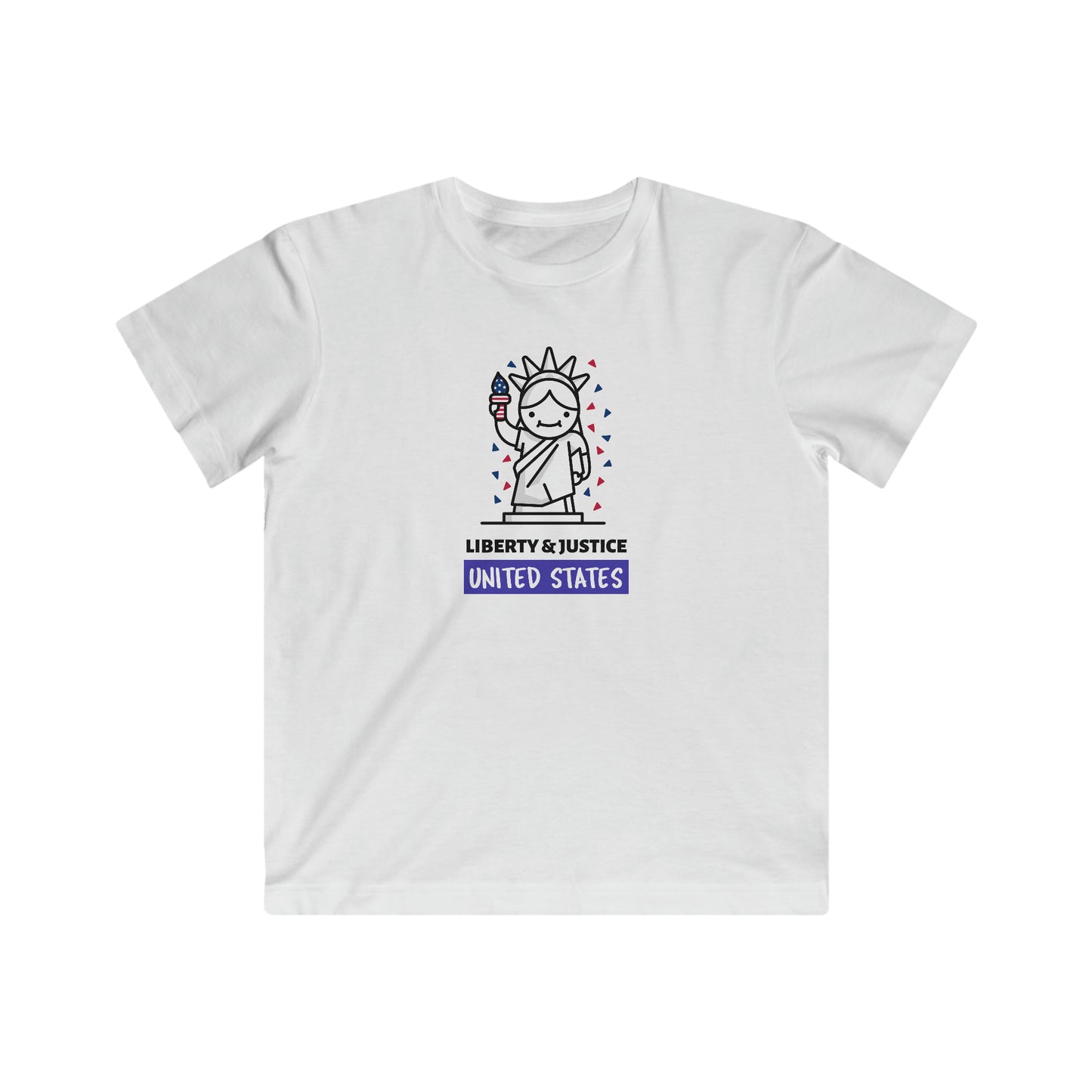 "Liberty and justice" Kids Fine Jersey Tee