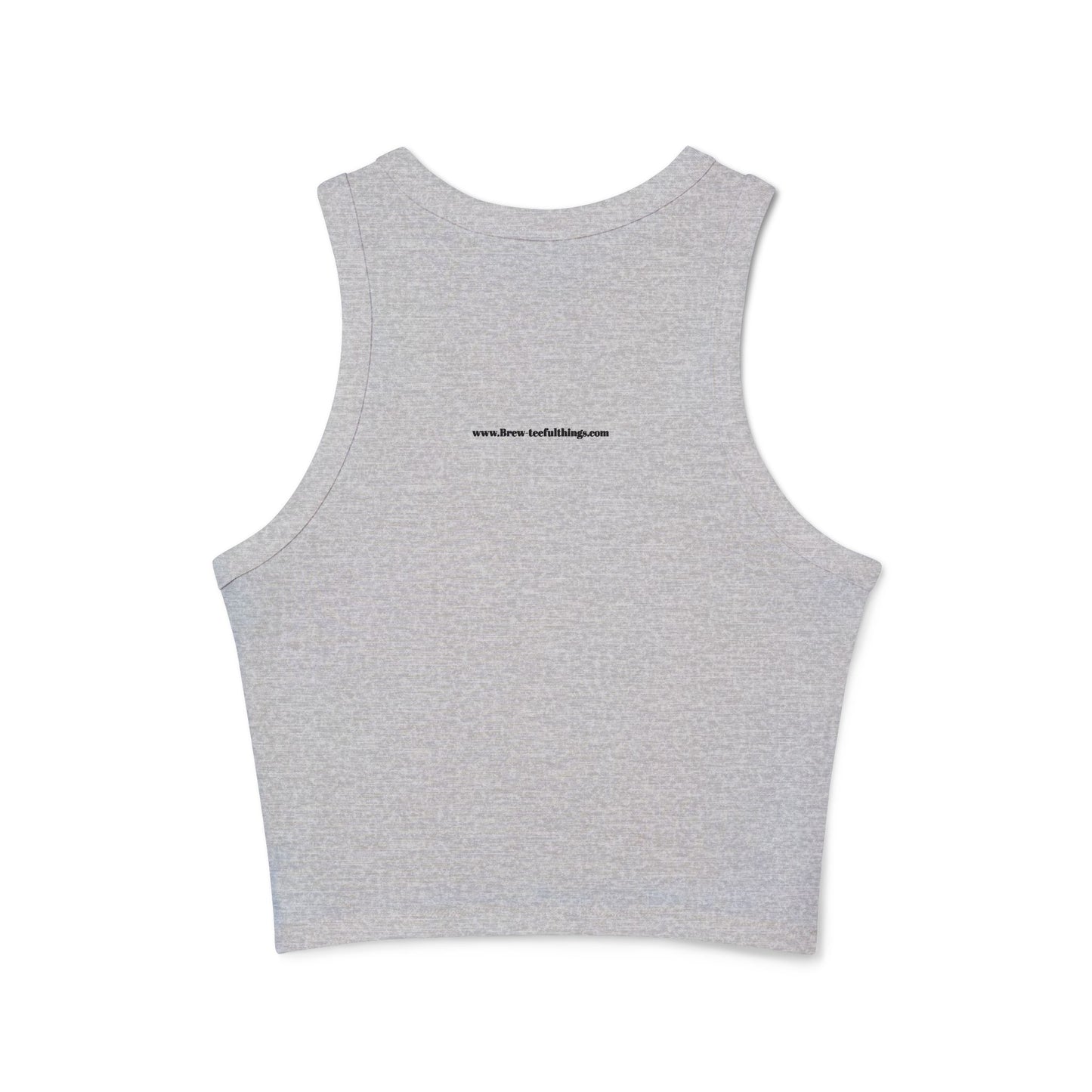 "Cupid free zone" Women's Micro Rib Racer Tank Top