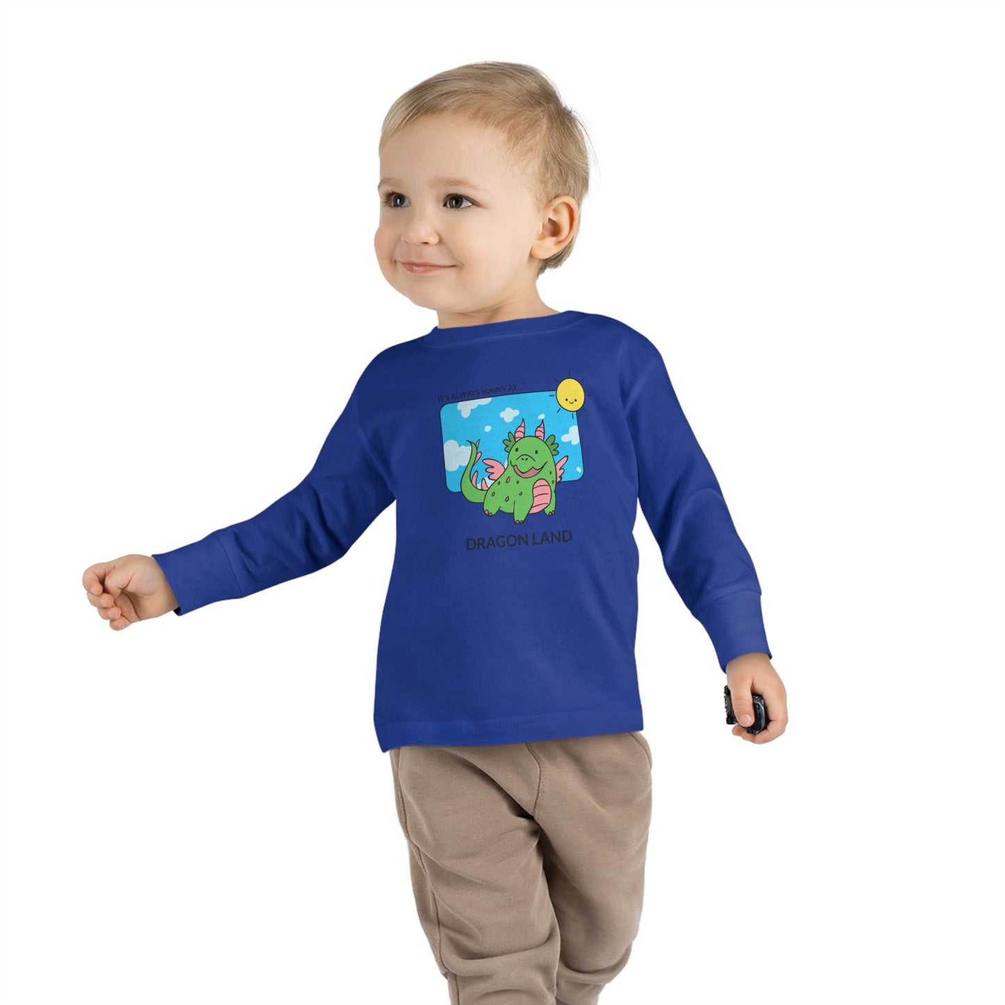 " Is always sunny in Dragoland" Toddler Long Sleeve Tee