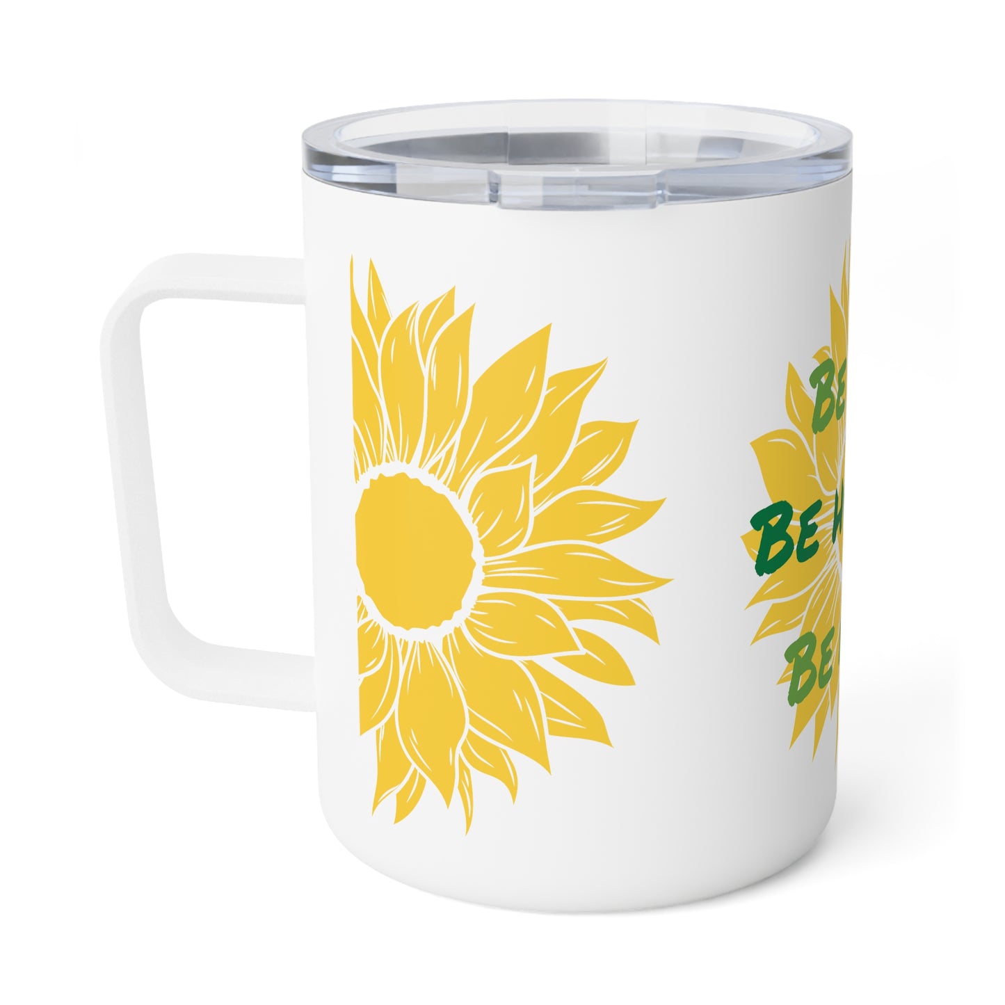 "Be kind, be humble, be happy" Insulated Coffee Mug, 10oz