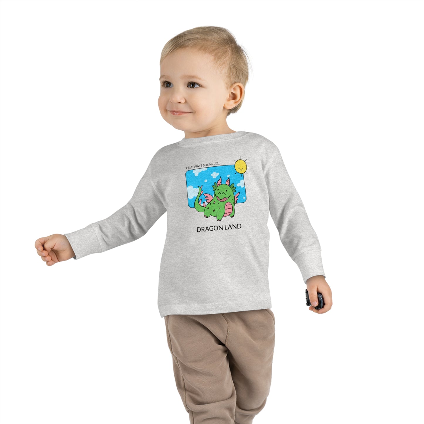 " Is always sunny in Dragoland" Toddler Long Sleeve Tee