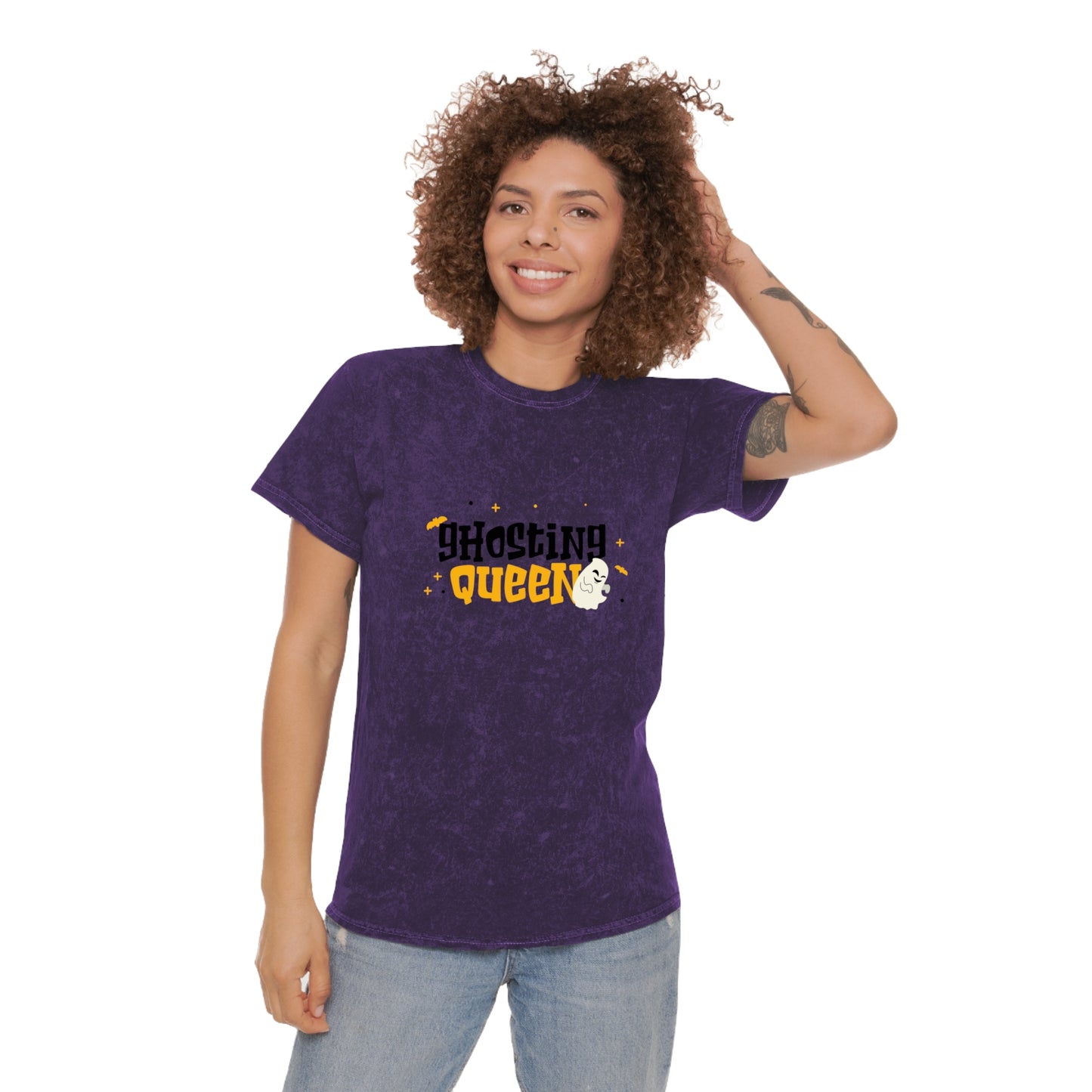 "Ghosting queen" Mineral Wash T-Shirt