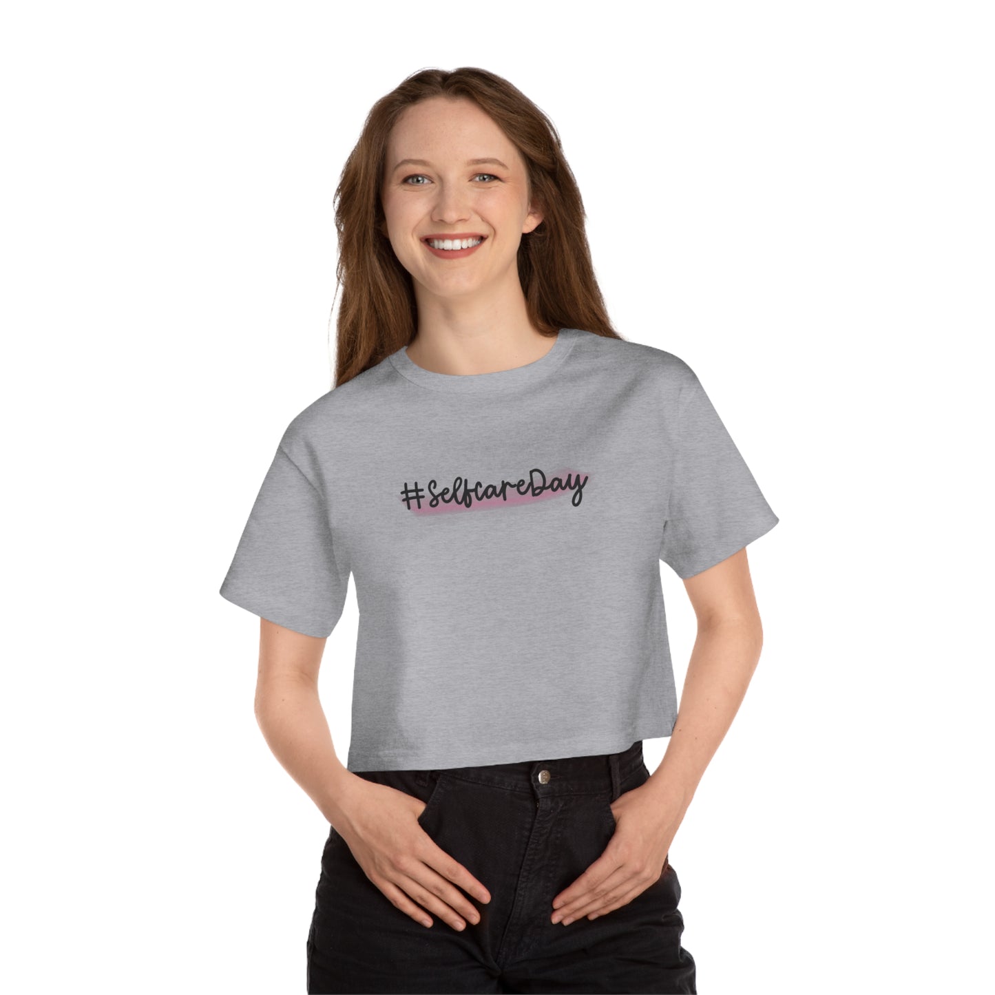 "#Selfcare Day" Champion Women's Heritage Cropped T-Shirt