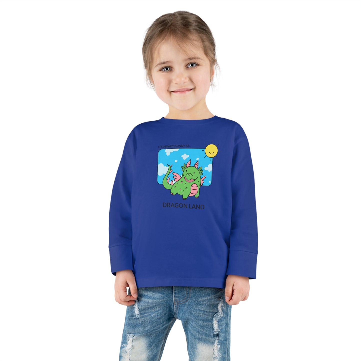 " Is always sunny in Dragoland" Toddler Long Sleeve Tee