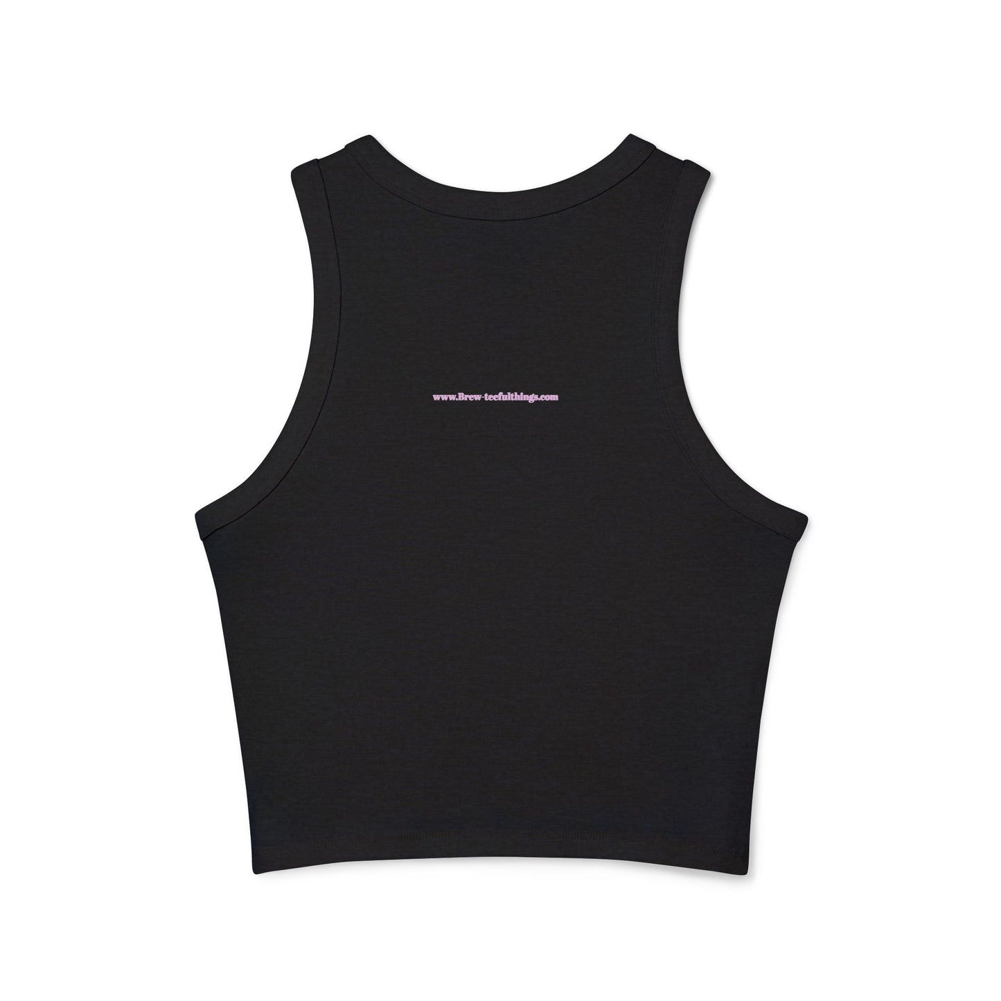 "Cupid free zone" Women's Micro Rib Racer Tank Top