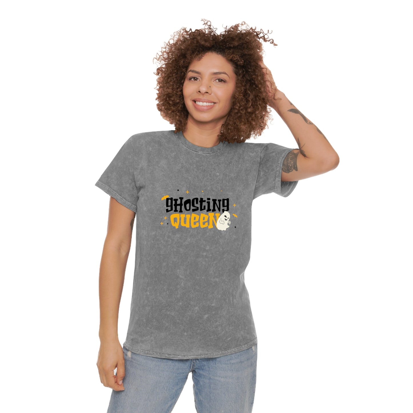 "Ghosting queen" Mineral Wash T-Shirt