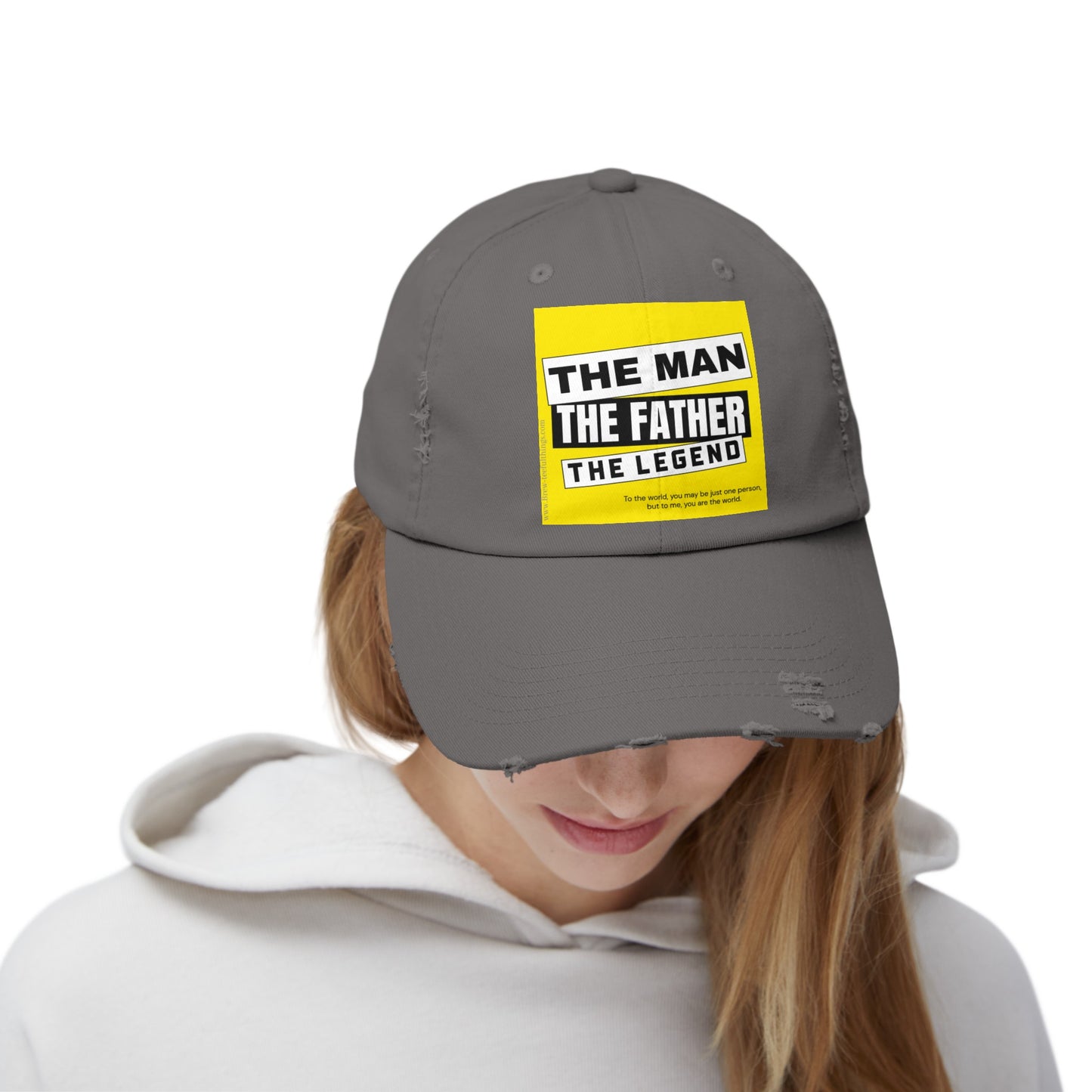 "The man, the father, the legend" Distressed Cap