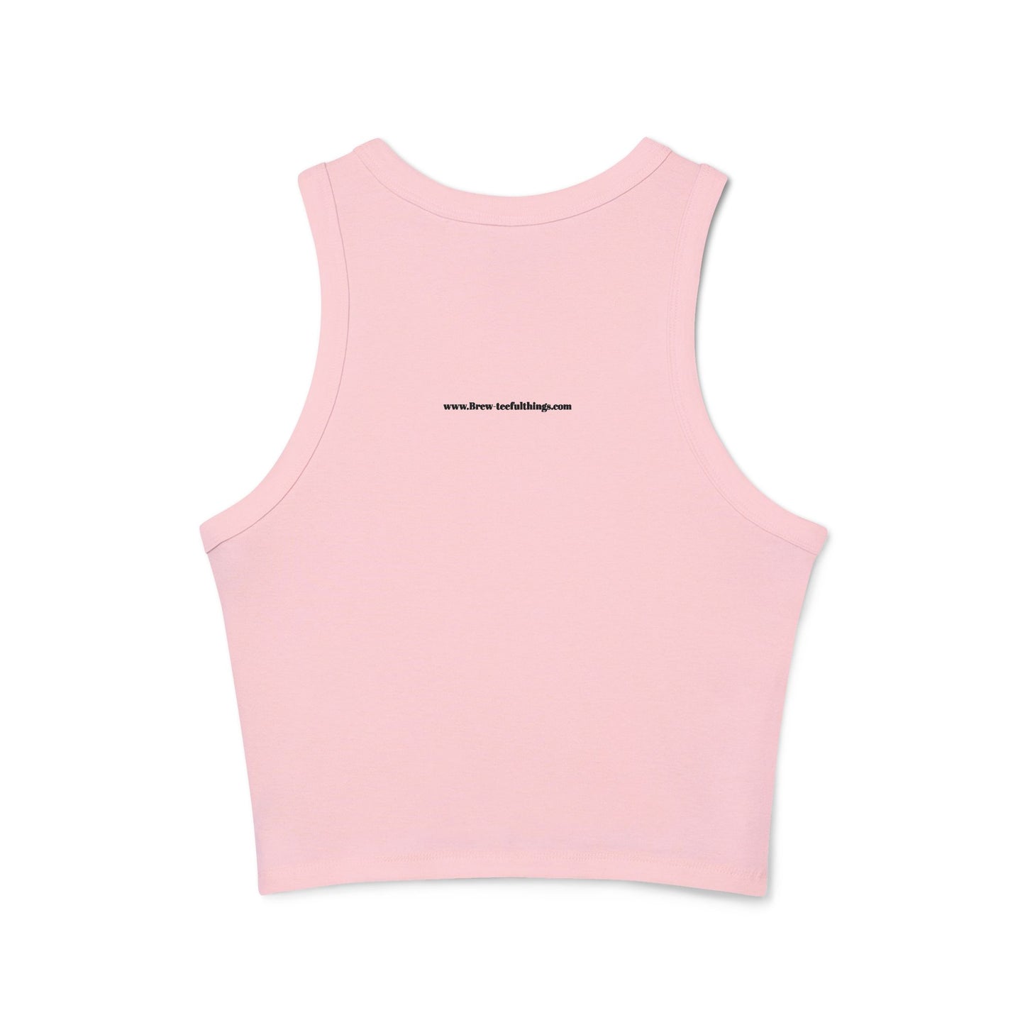"Cupid free zone" Women's Micro Rib Racer Tank Top
