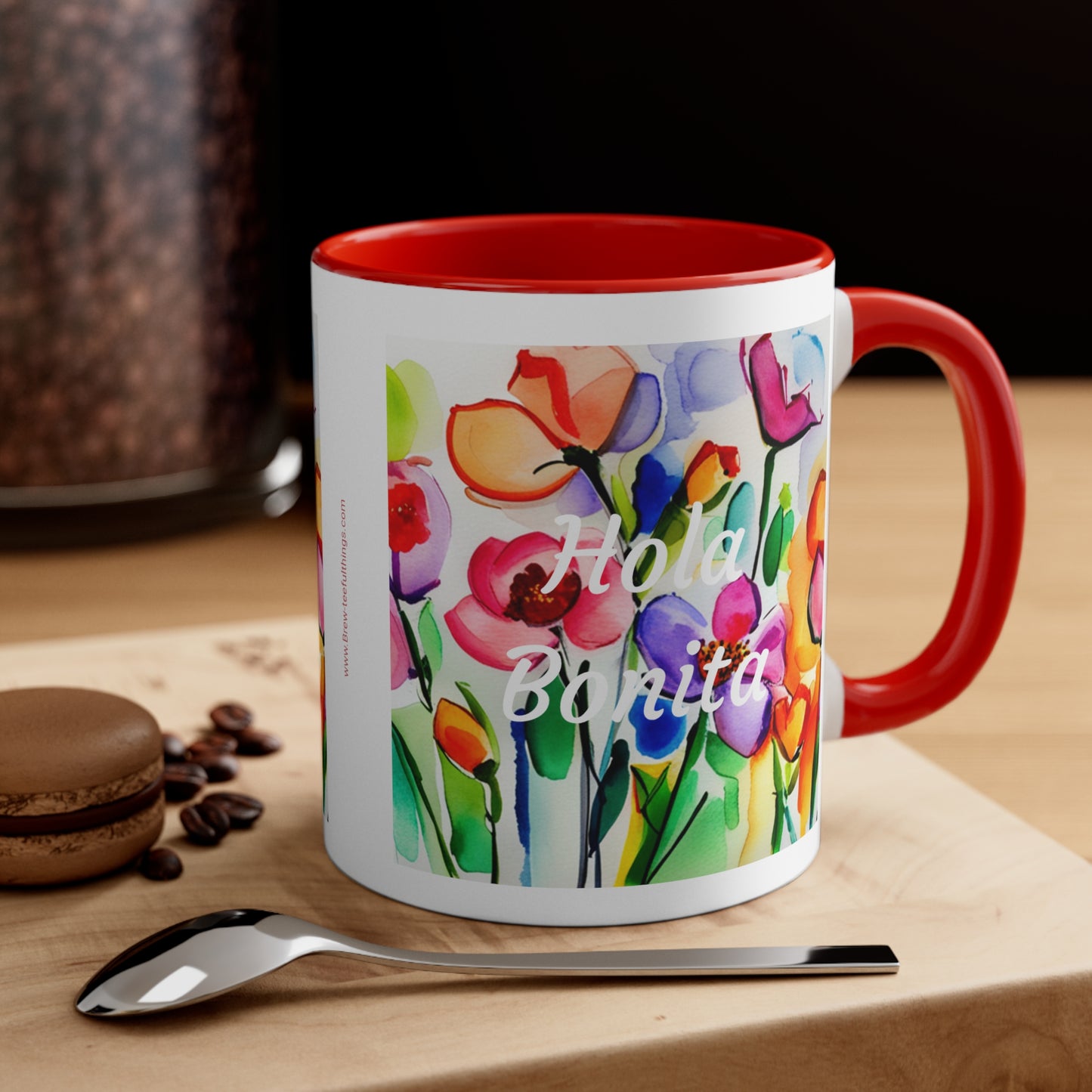 "Hola Bonita" Accent Coffee Mug, 11oz