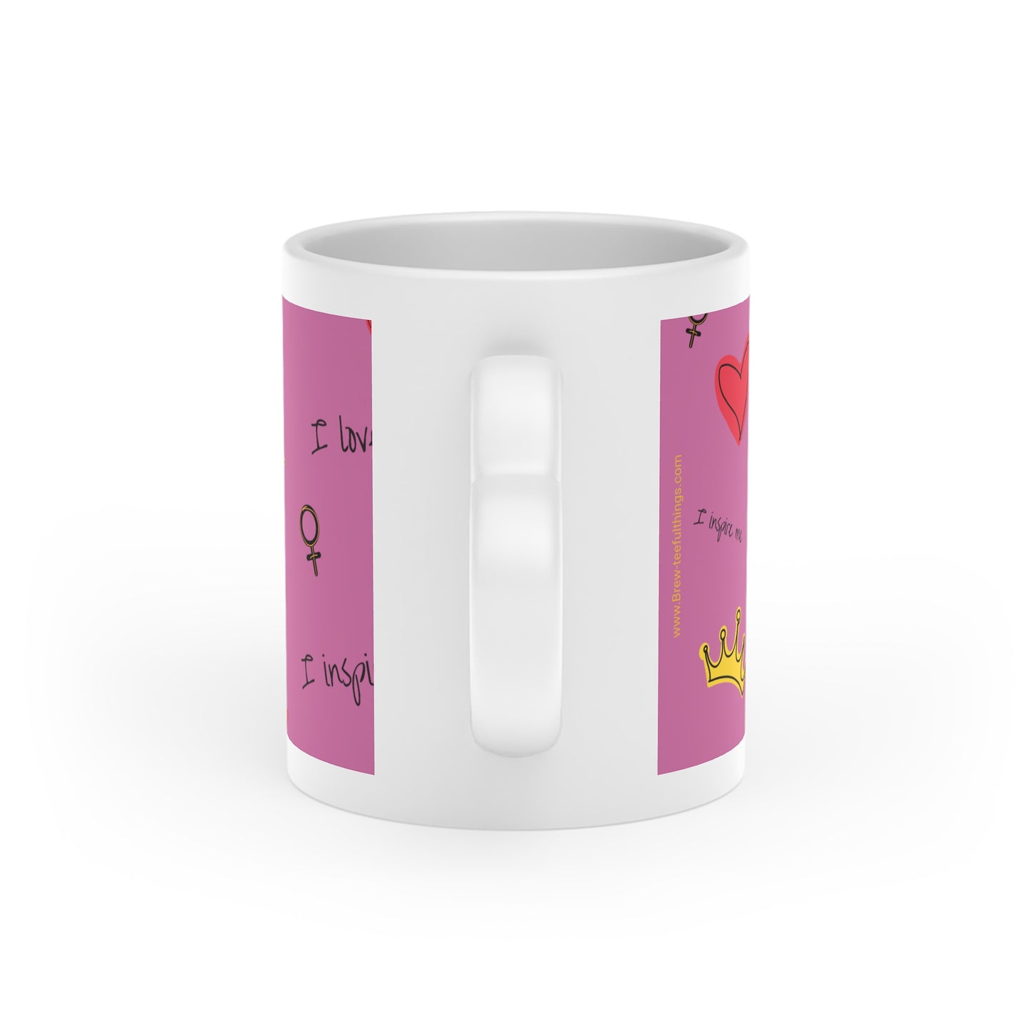 "I love me" Heart-Shaped Mug