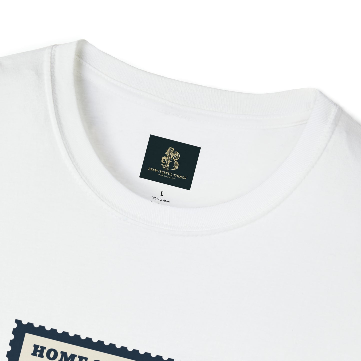 "Home of the free because of the brave" Unisex Softstyle T-Shirt