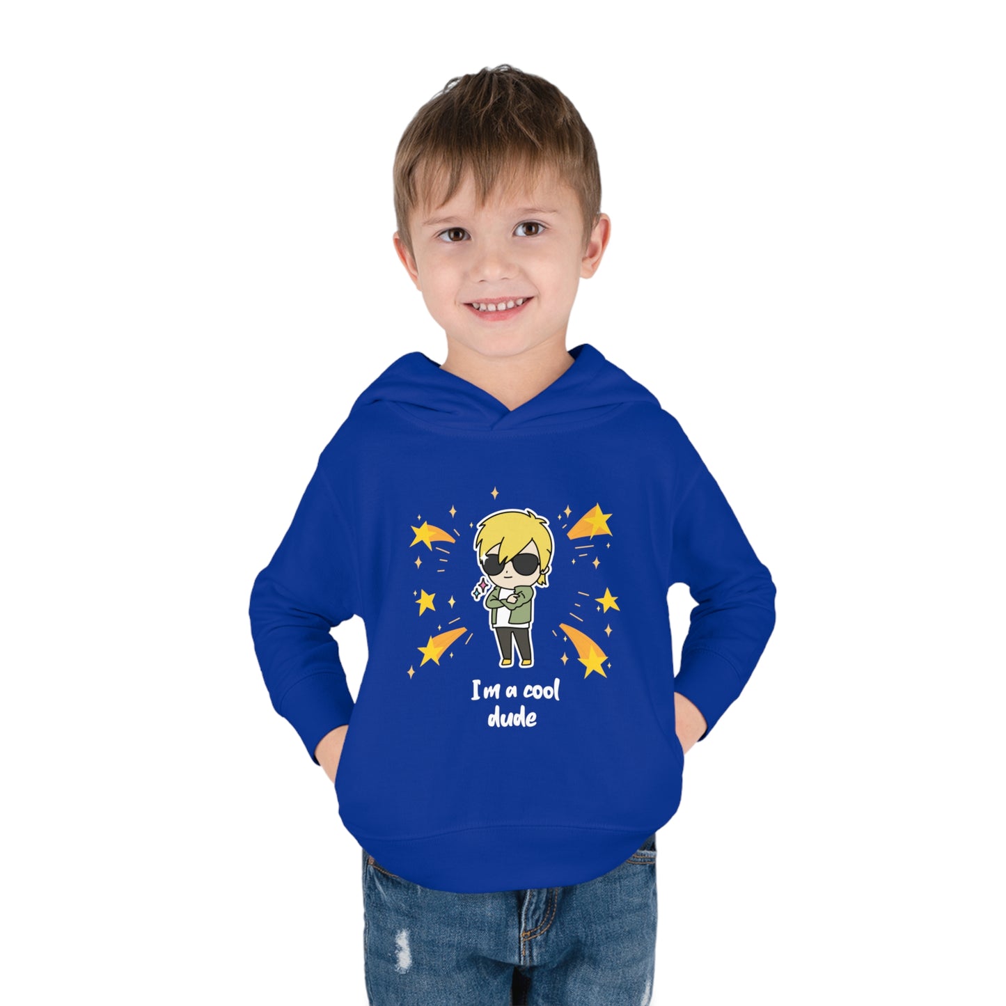 "I'm a cool dude" Toddler Pullover Fleece Hoodie