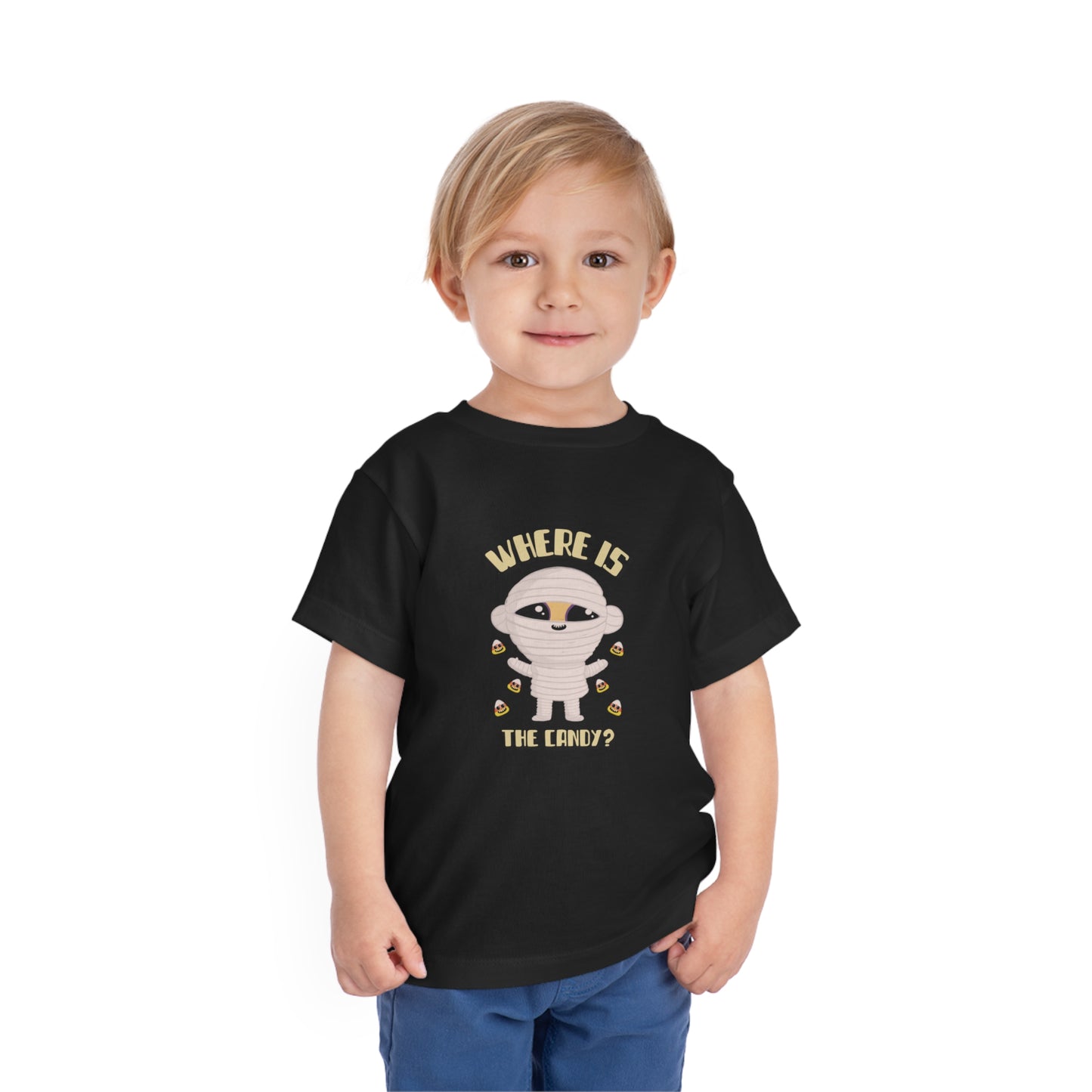 "Where is the candy" Toddler Short Sleeve Tee