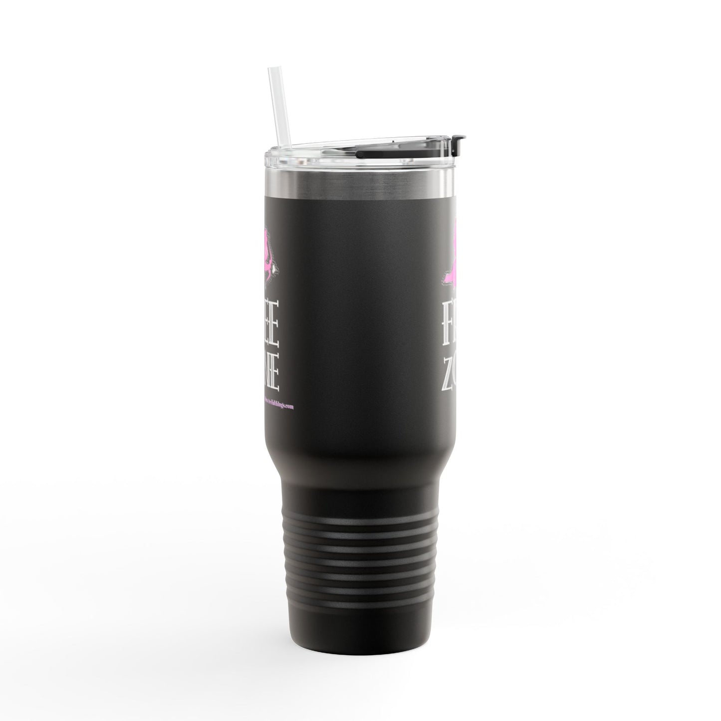 "Cupid free zone" Insulated Travel Mug, 40oz