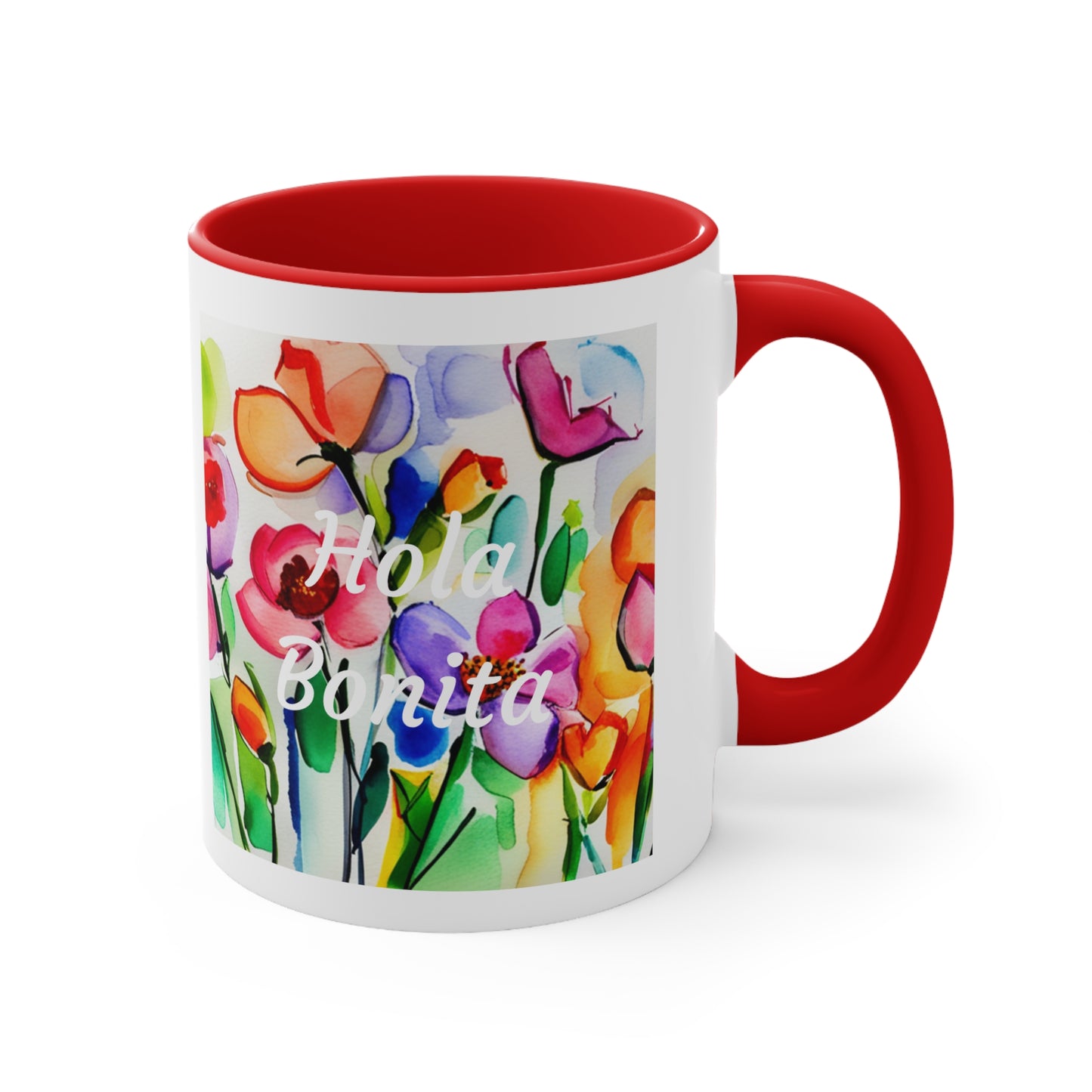 "Hola Bonita" Accent Coffee Mug, 11oz