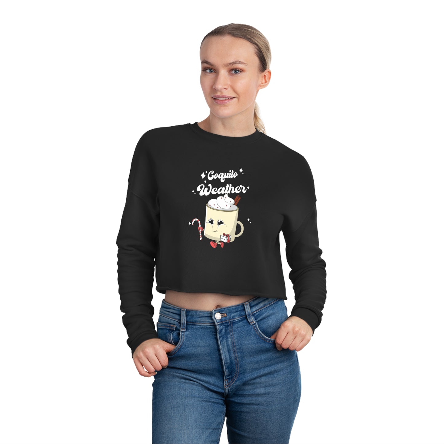 "Coquito Weather" Women's Cropped Sweatshirt