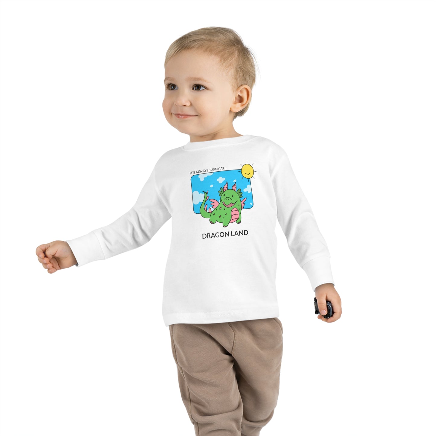 " Is always sunny in Dragoland" Toddler Long Sleeve Tee