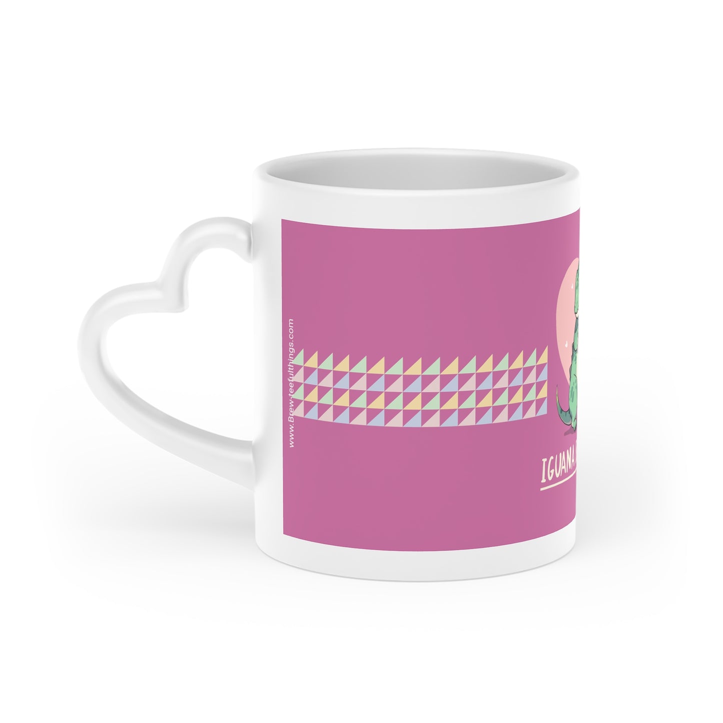 "Iguana be with you" Heart-Shaped Mug