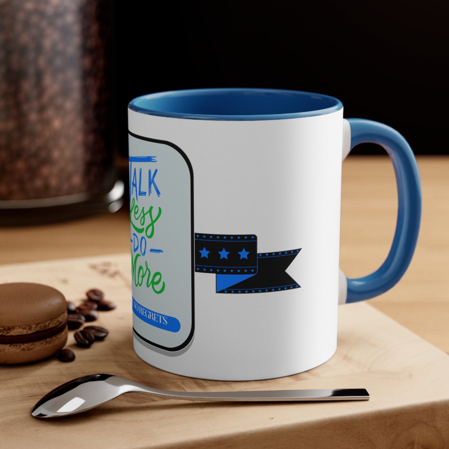 “Talk less, do more” Accent Coffee Mug, 11oz