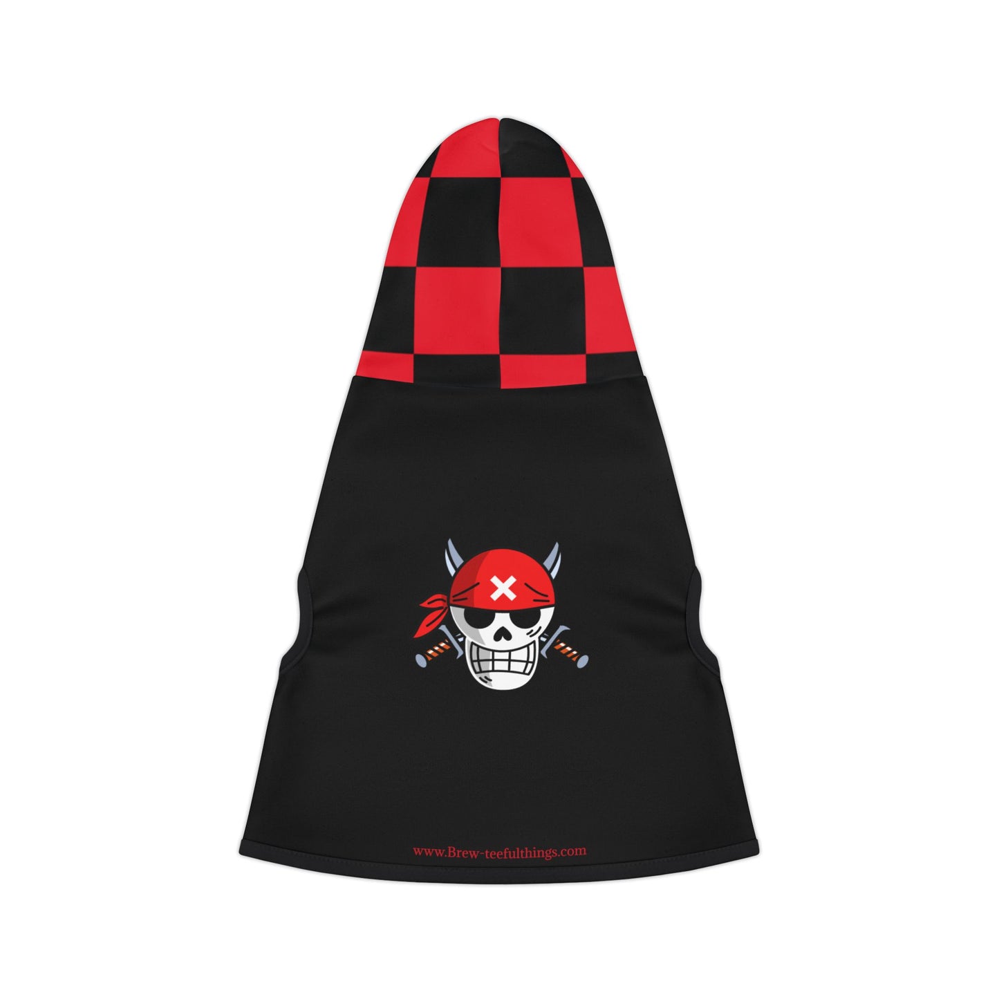 "Red checkers" Pet Hoodie