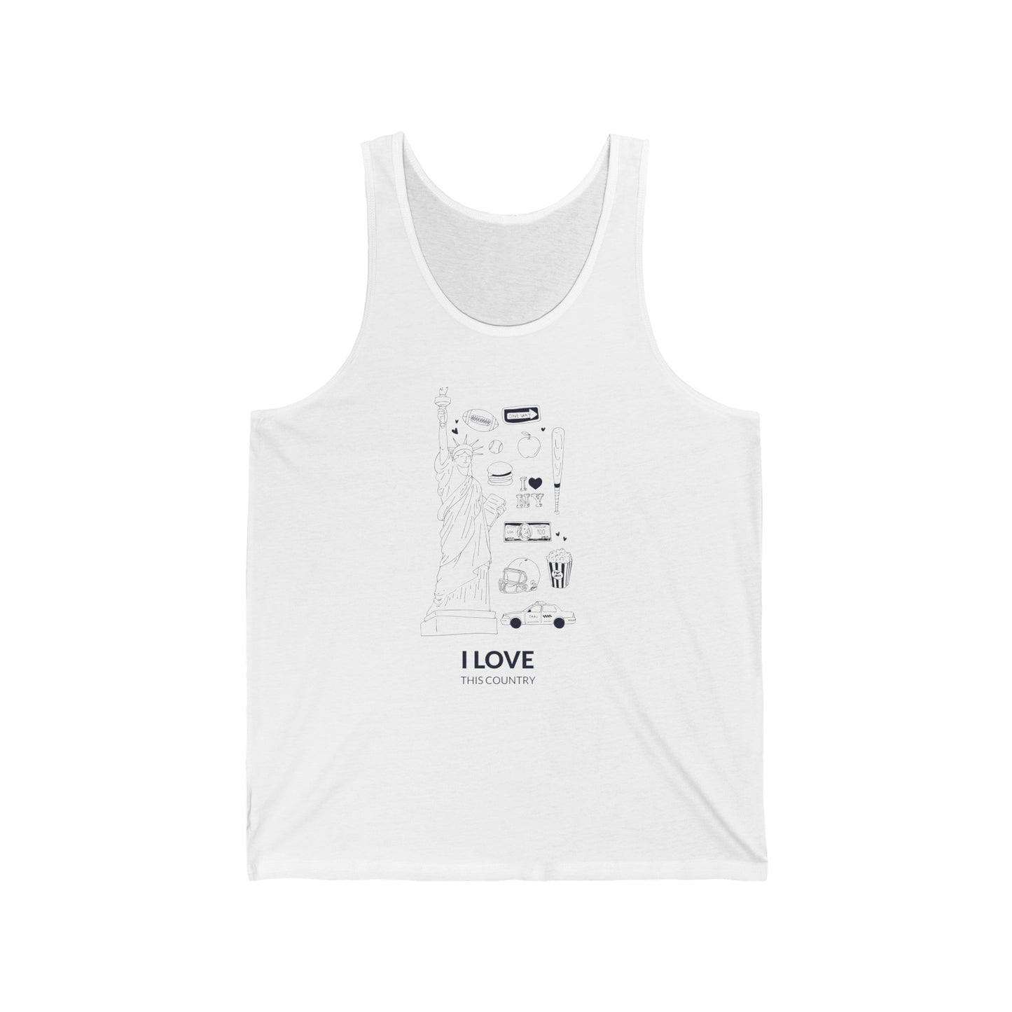 " I love this Country' Jersey Tank