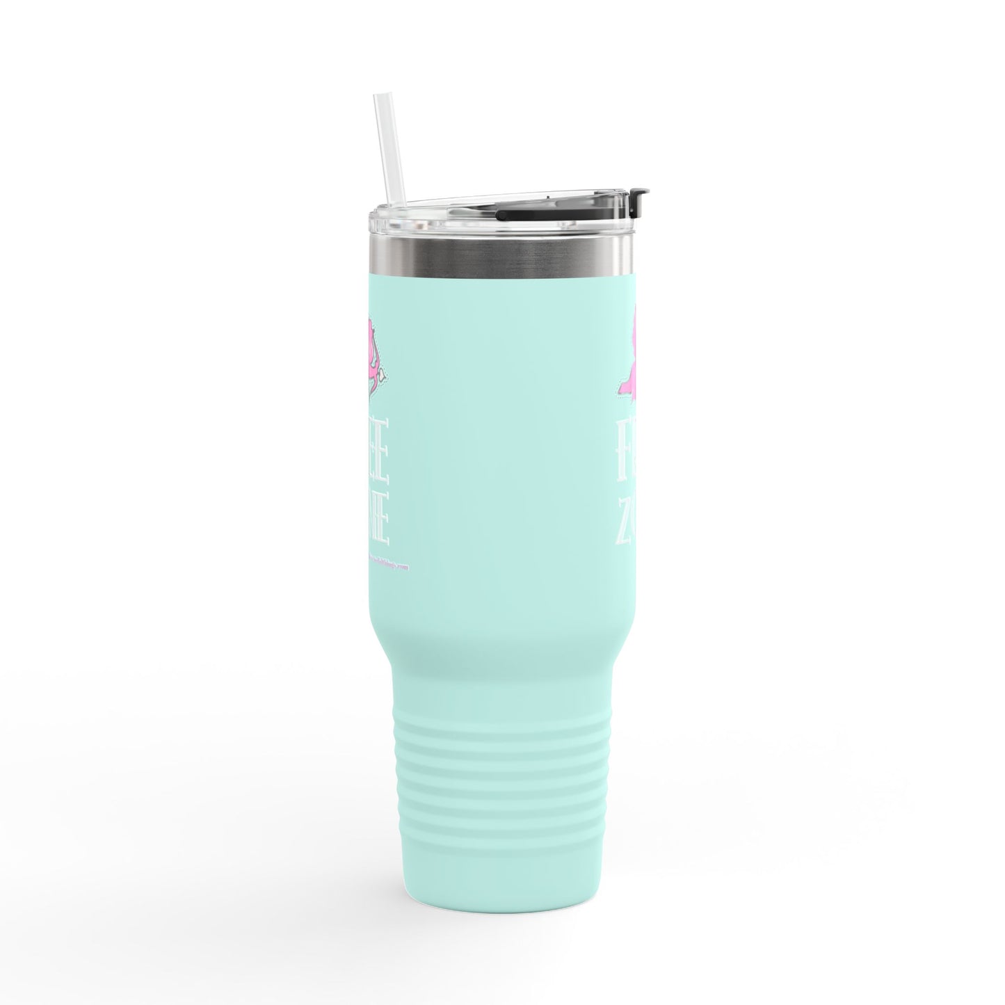 "Cupid free zone" Insulated Travel Mug, 40oz