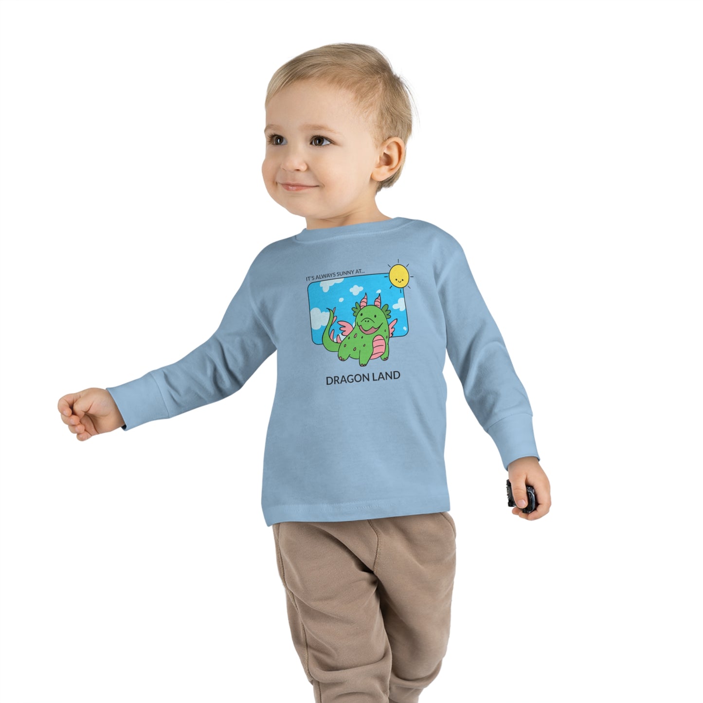 " Is always sunny in Dragoland" Toddler Long Sleeve Tee
