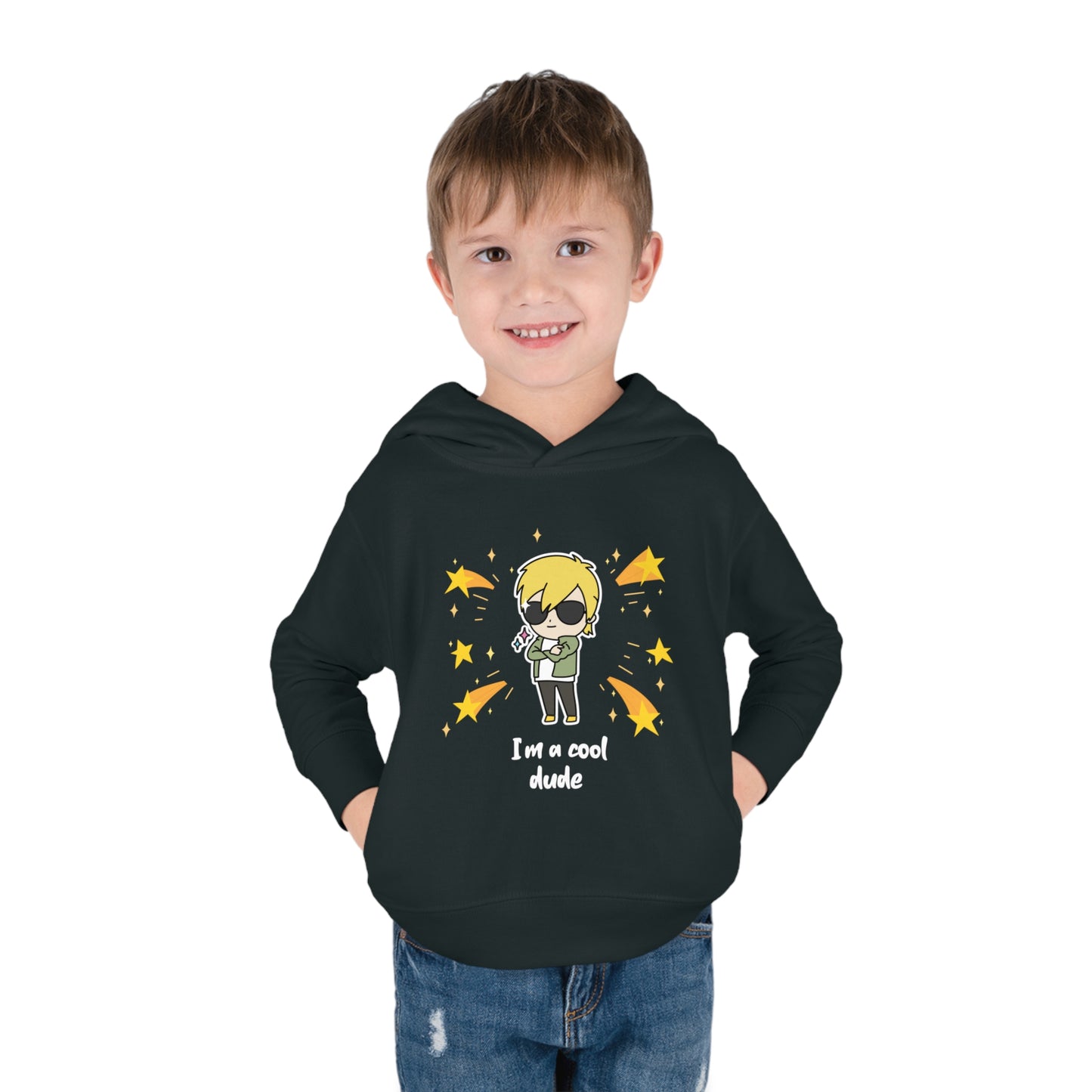 "I'm a cool dude" Toddler Pullover Fleece Hoodie