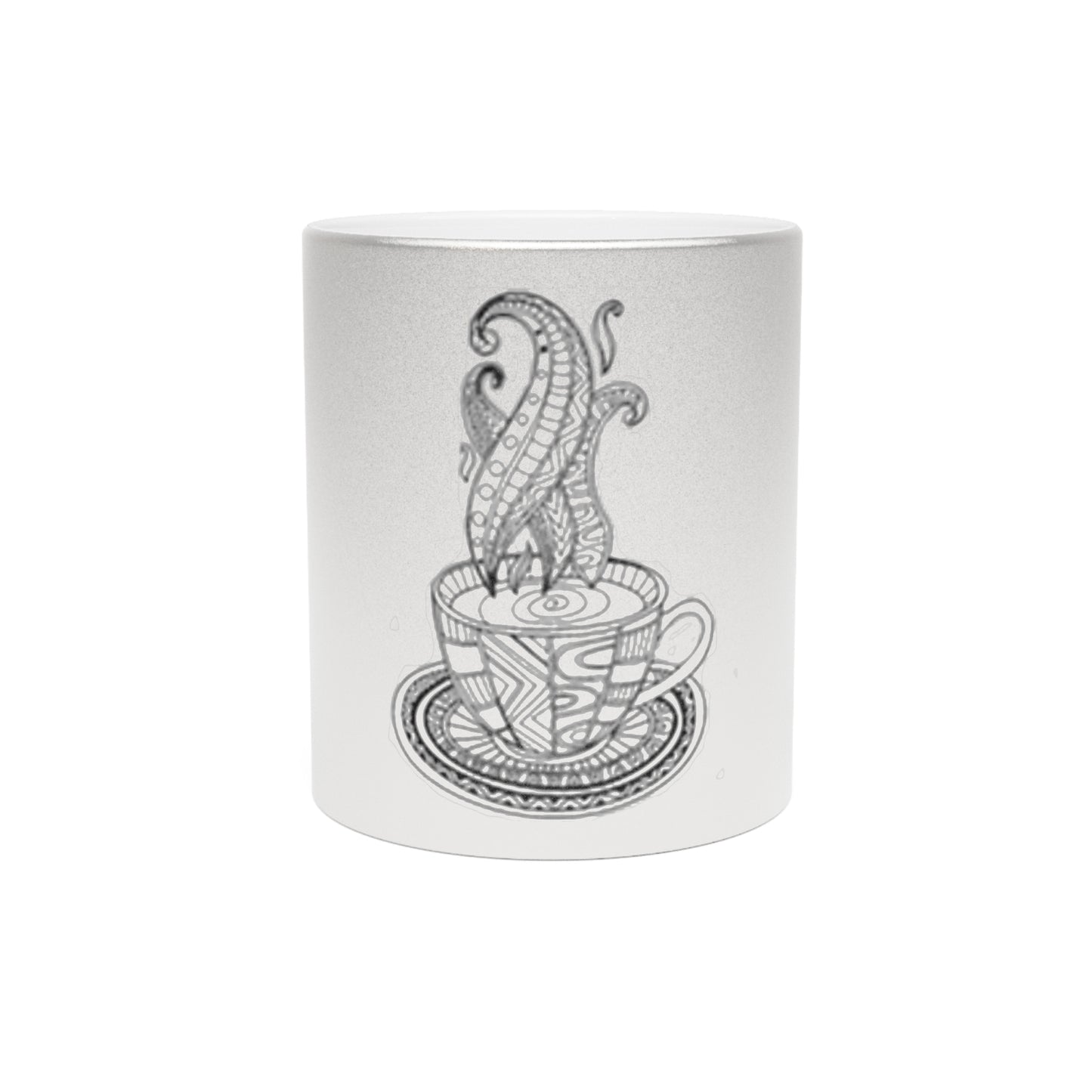 " Coffee time" Metallic Mug (Silver\Gold)