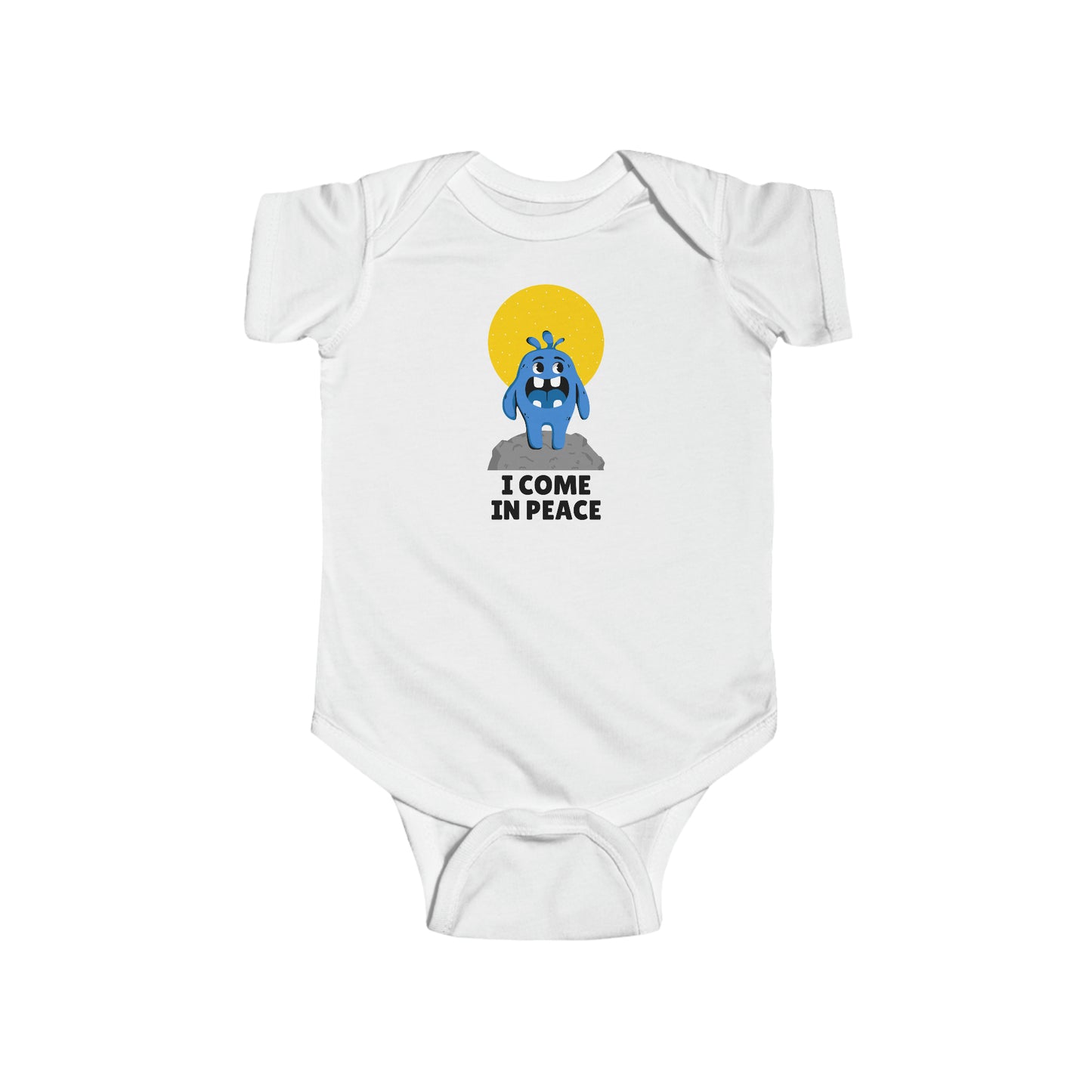 " I come in peace" Infant Fine Jersey Bodysuit