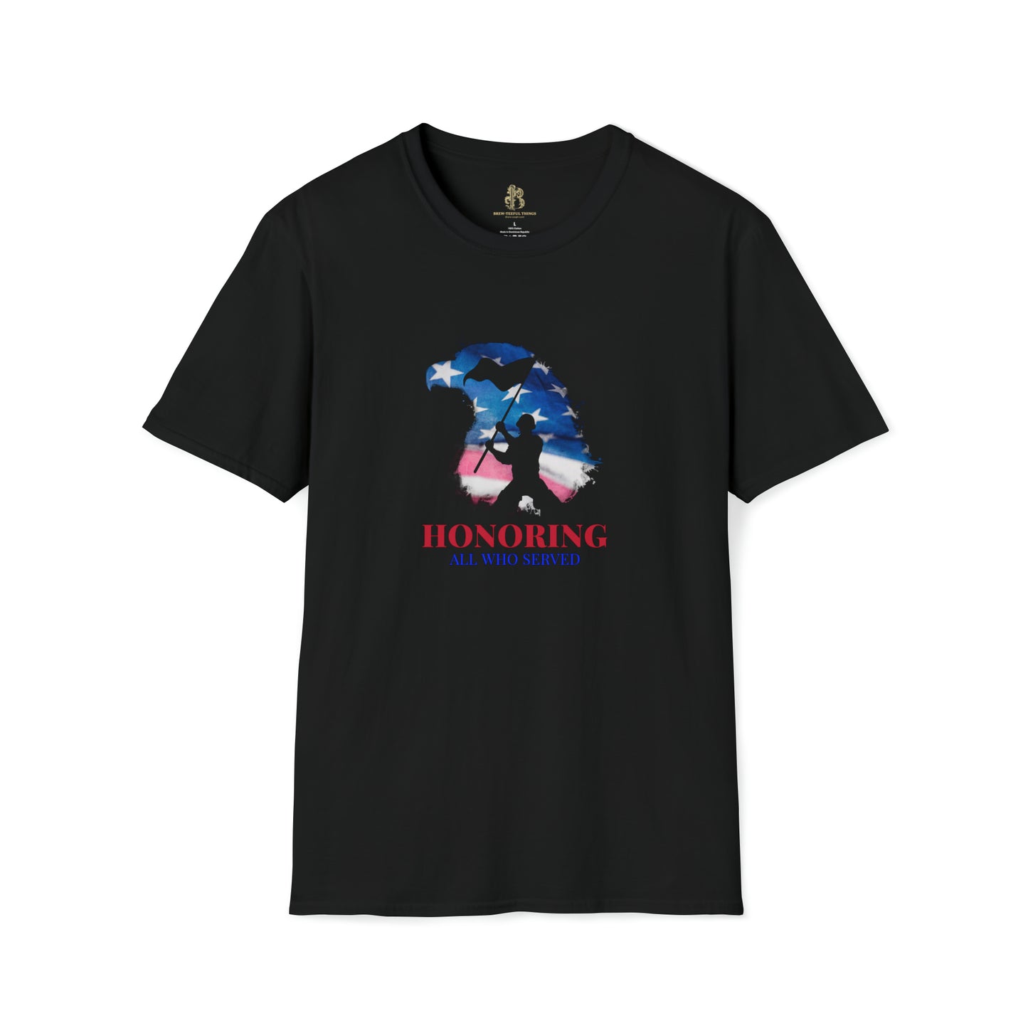"Honoring all who served" Unisex Softstyle T-Shirt