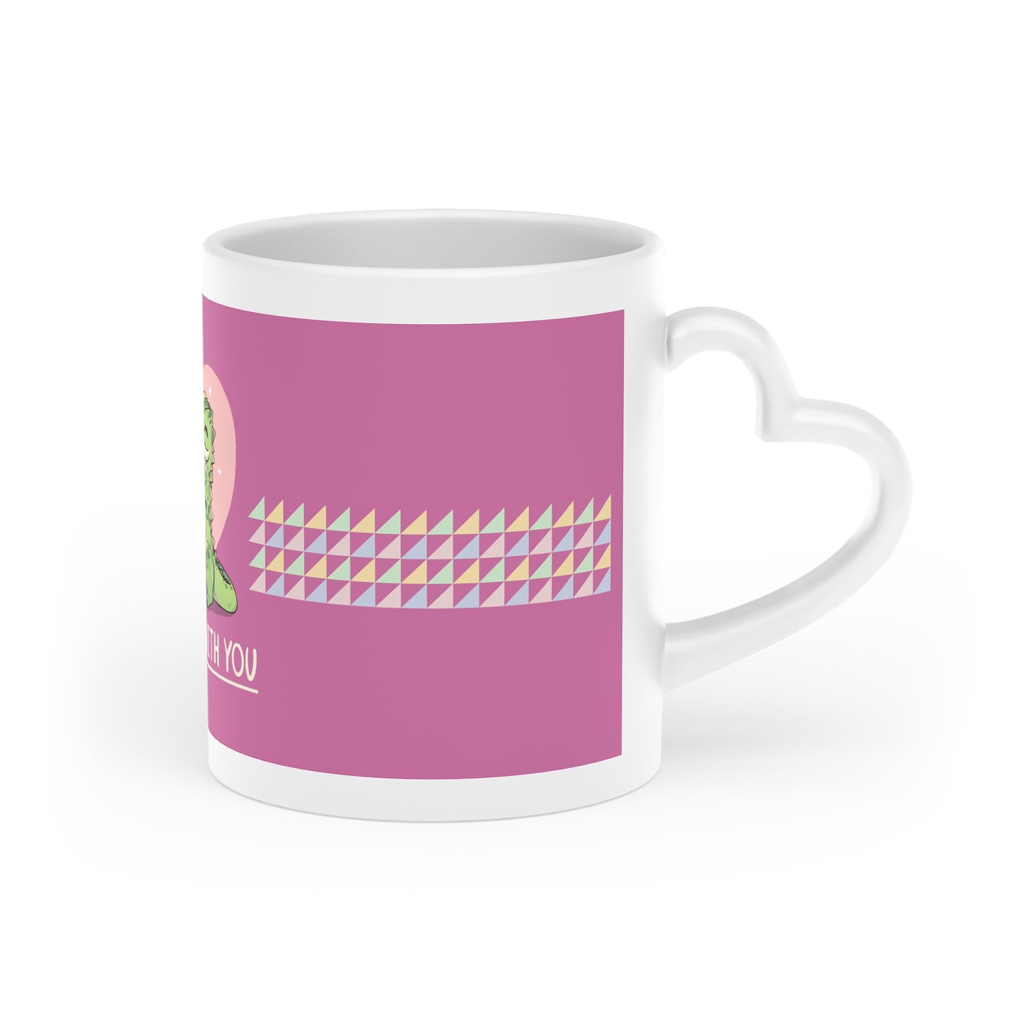 "Iguana be with you" Heart-Shaped Mug