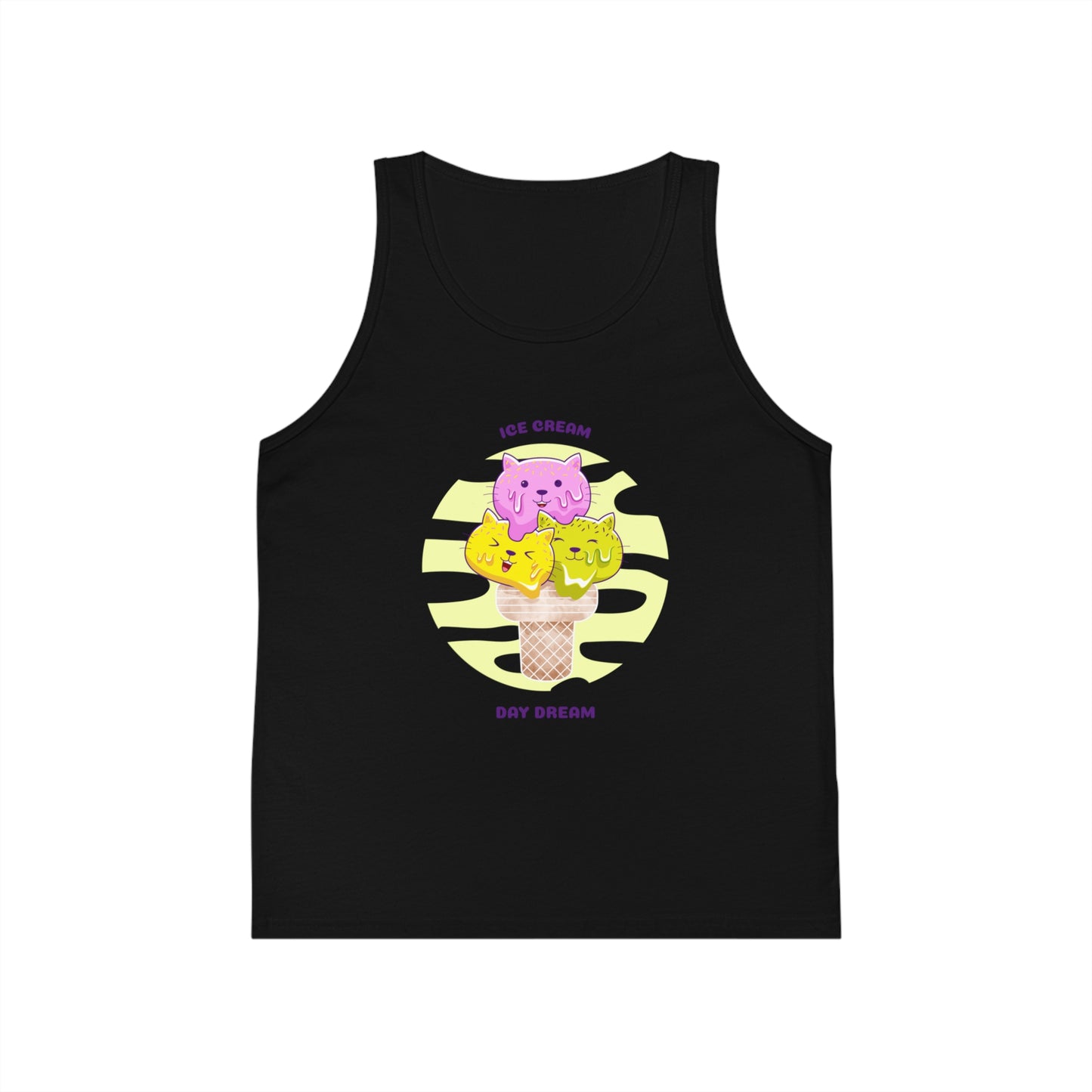 "Ice cream,day dream" Kid's Jersey Tank Top