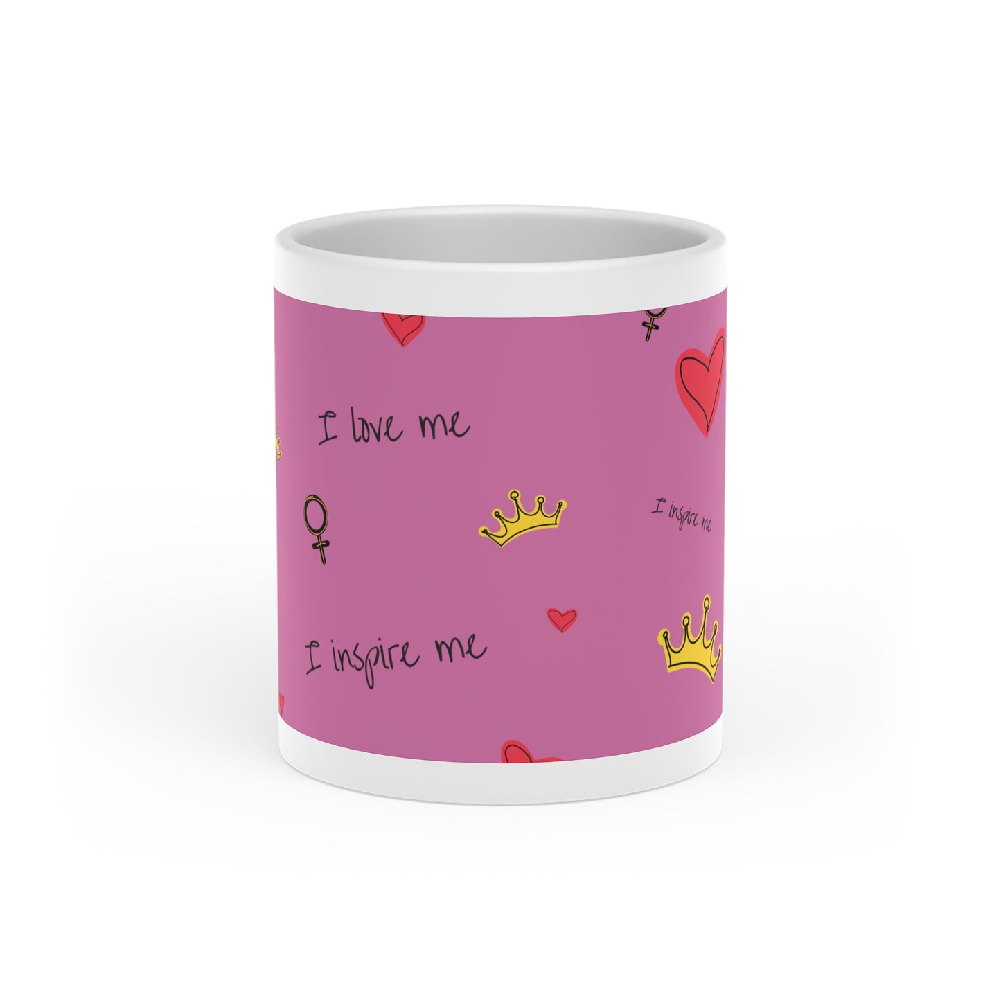 "I love me" Heart-Shaped Mug