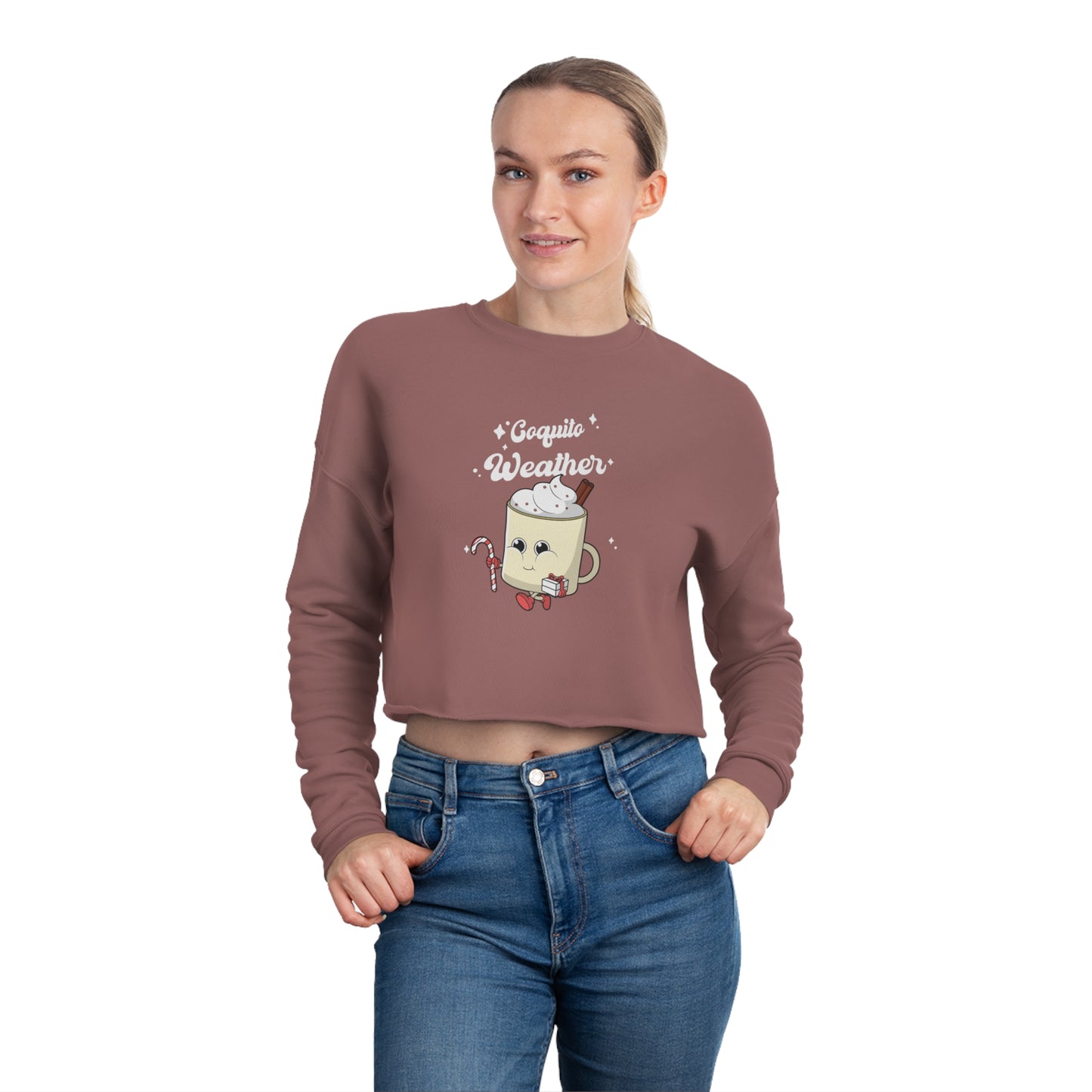 "Coquito Weather" Women's Cropped Sweatshirt