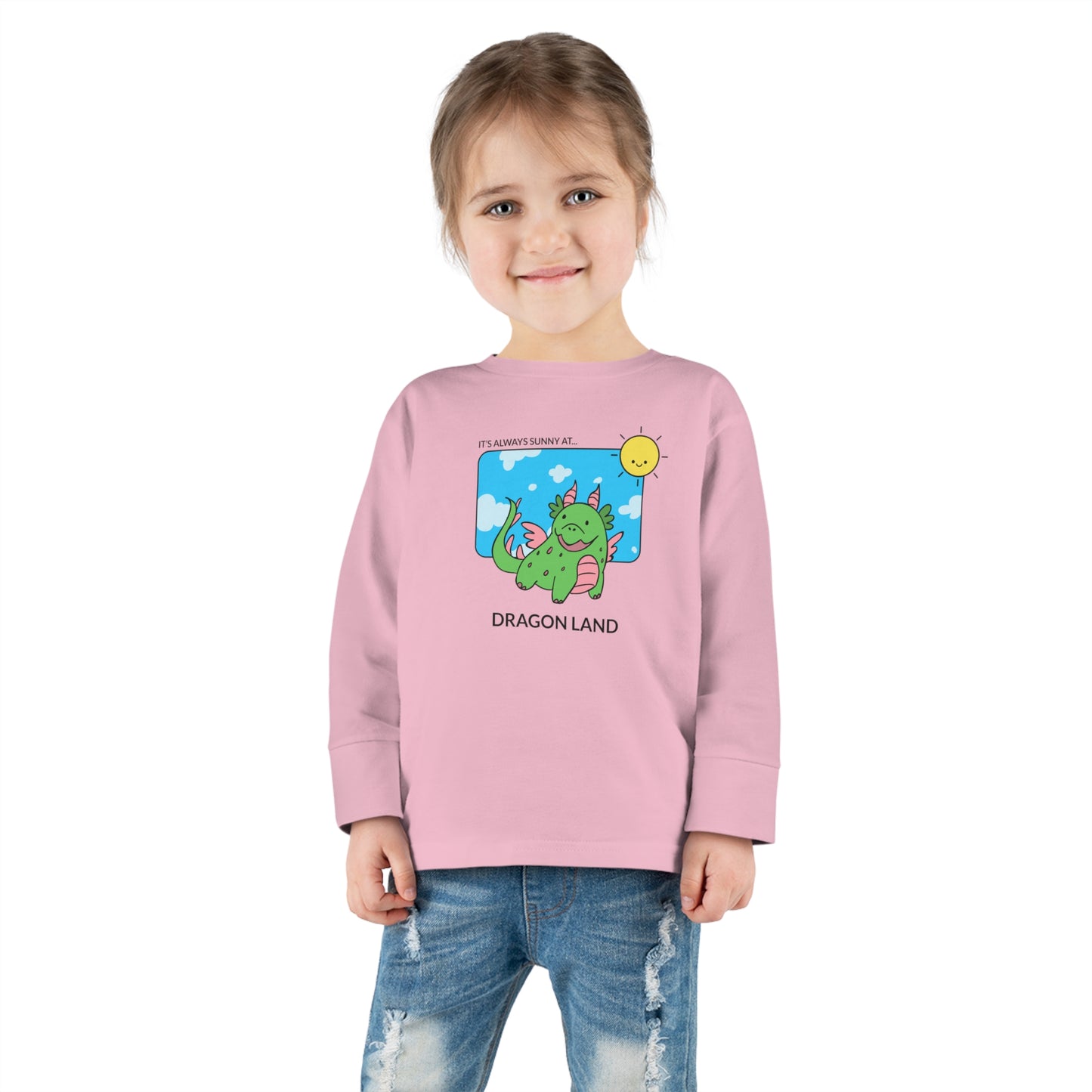 " Is always sunny in Dragoland" Toddler Long Sleeve Tee