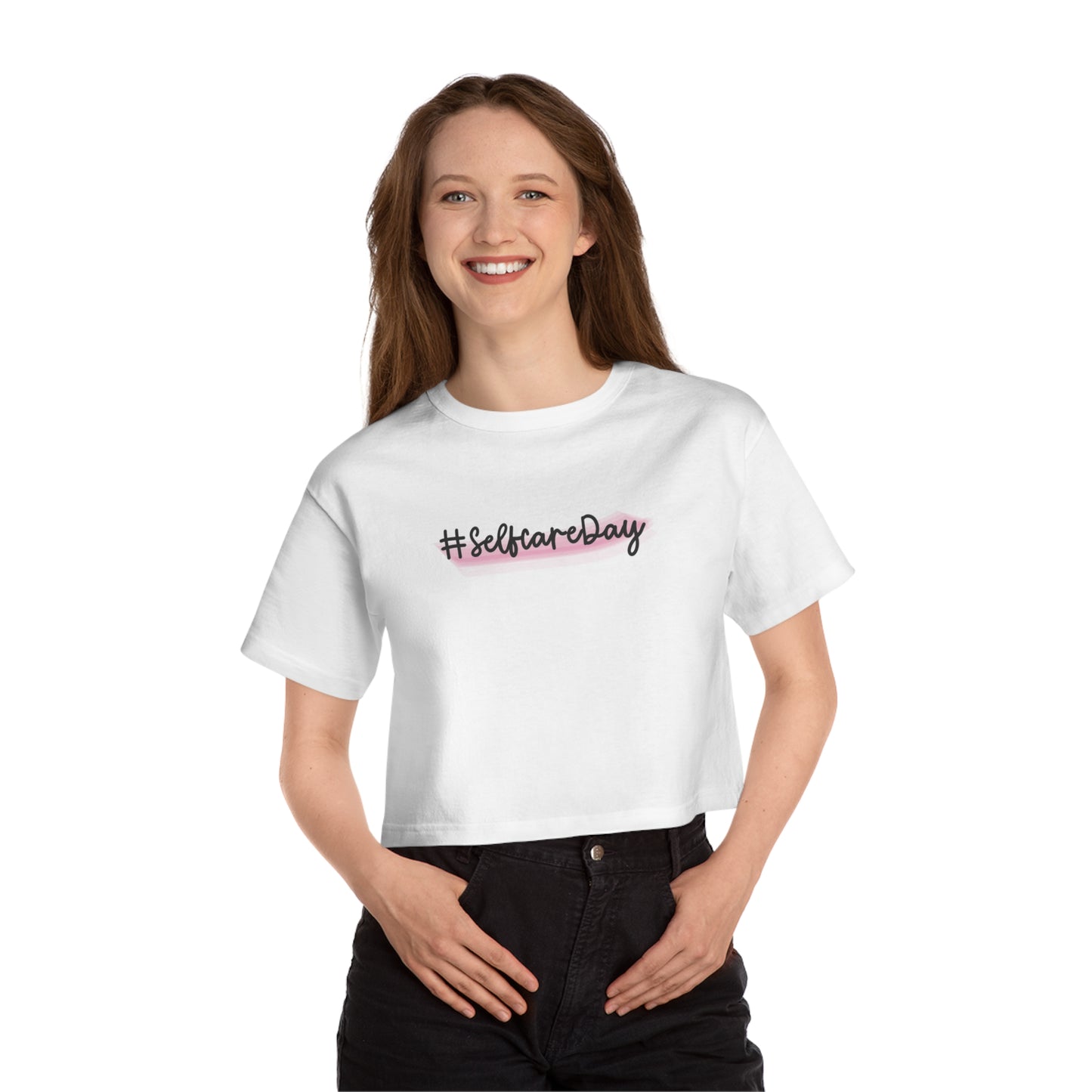 "#Selfcare Day" Champion Women's Heritage Cropped T-Shirt
