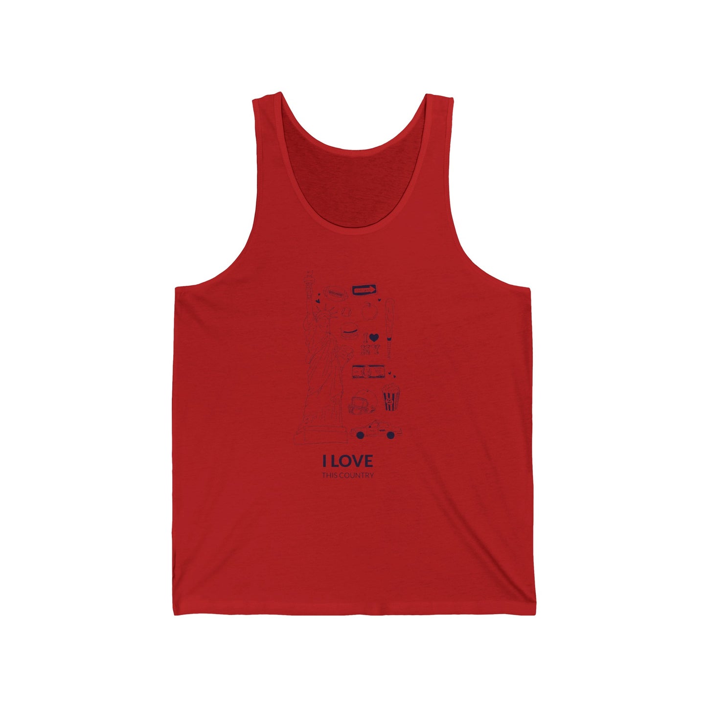 " I love this Country' Jersey Tank