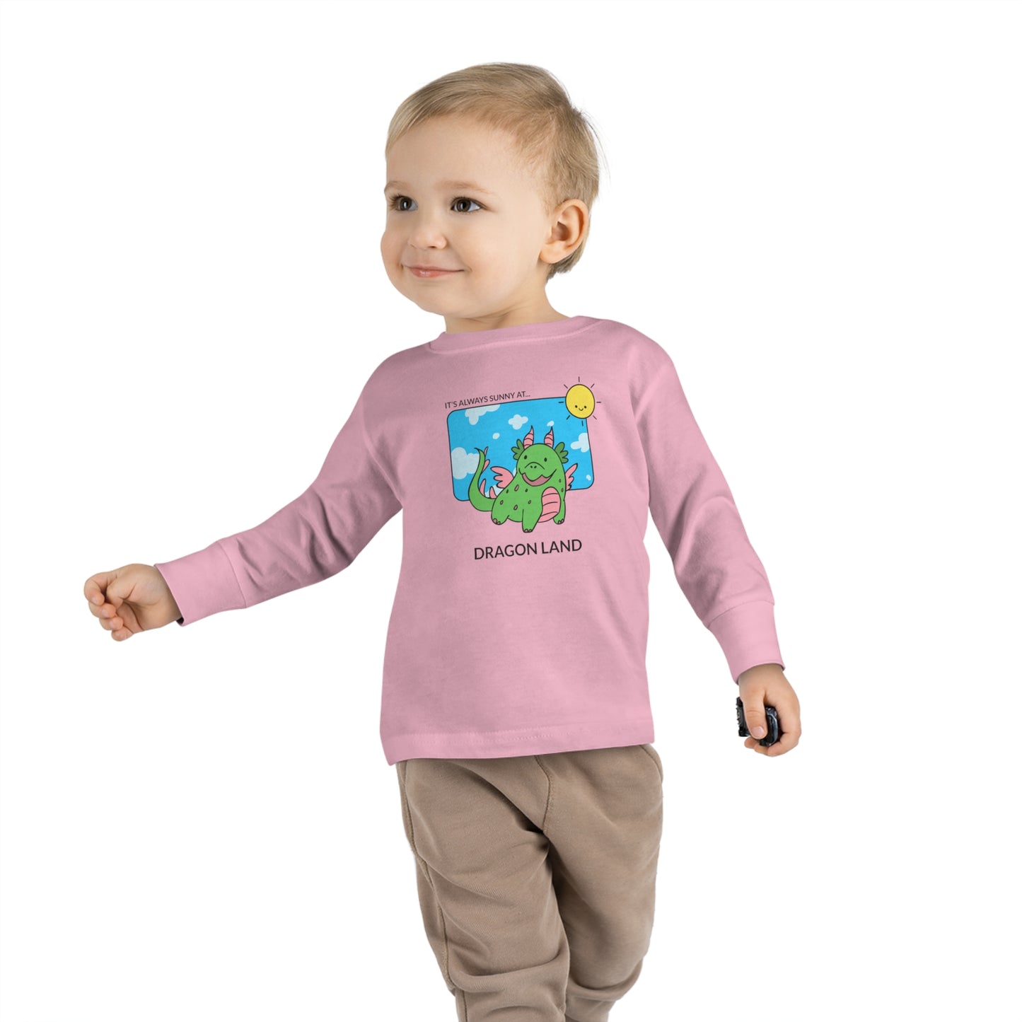 " Is always sunny in Dragoland" Toddler Long Sleeve Tee