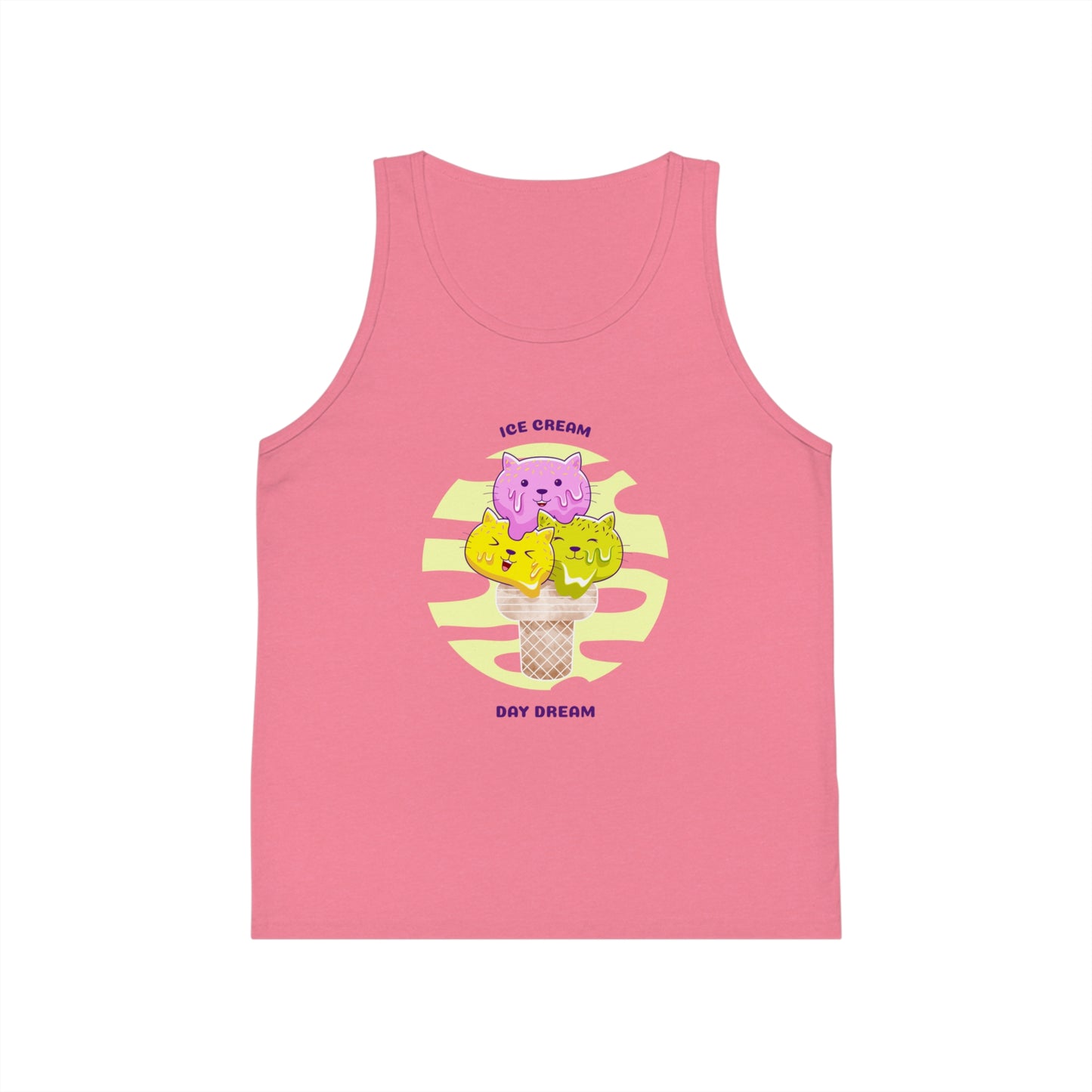 "Ice cream,day dream" Kid's Jersey Tank Top