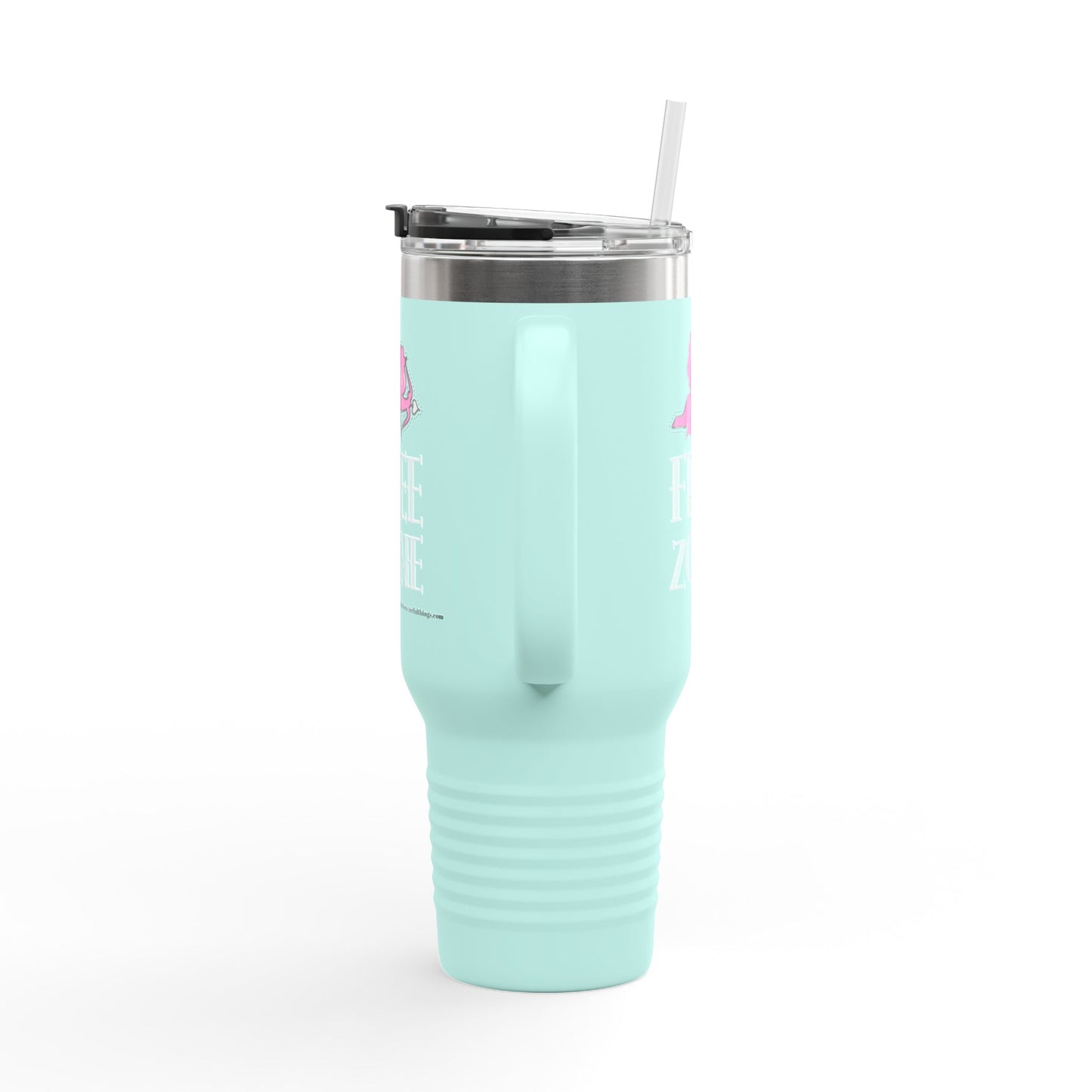 "Cupid free zone" Insulated Travel Mug, 40oz