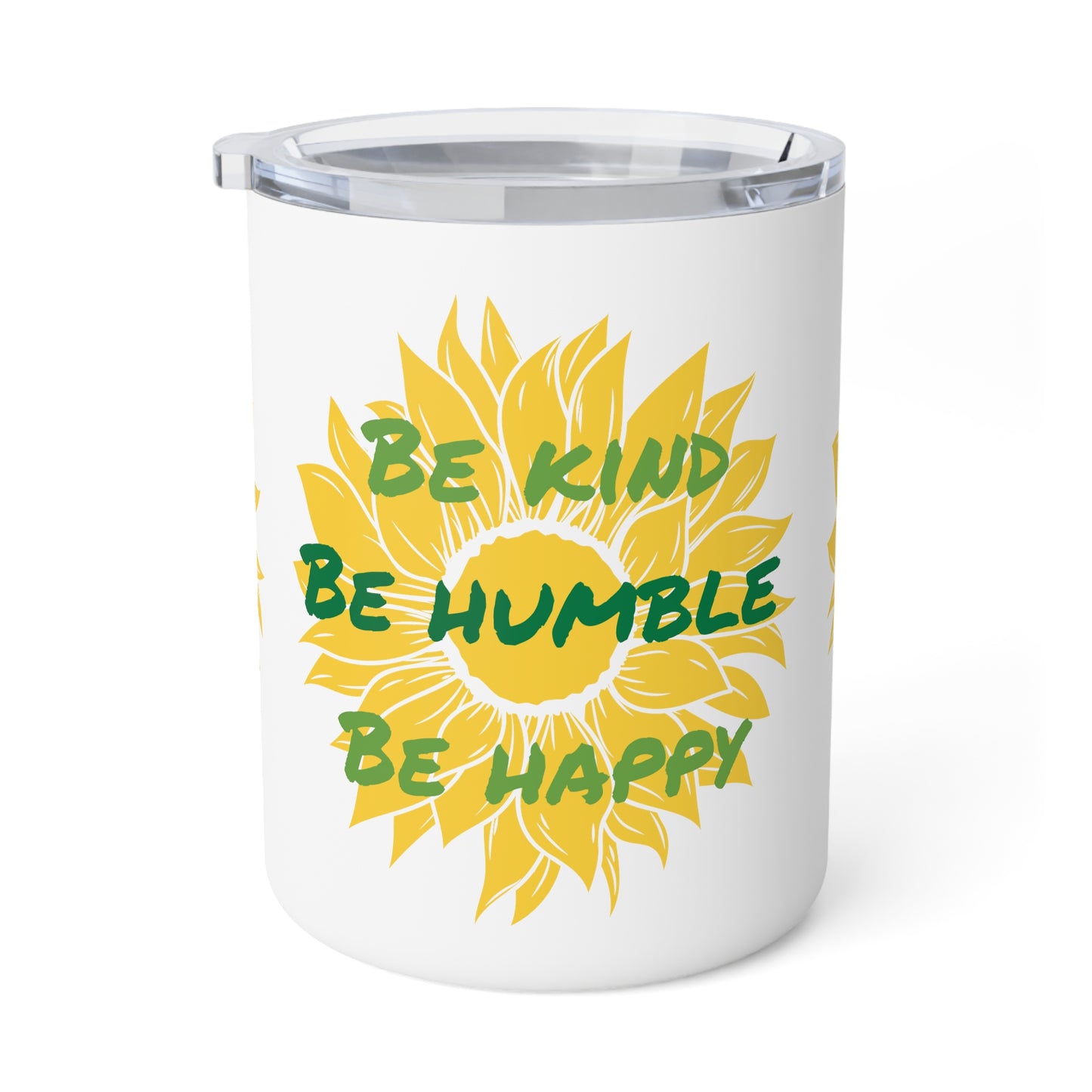 "Be kind, be humble, be happy" Insulated Coffee Mug, 10oz
