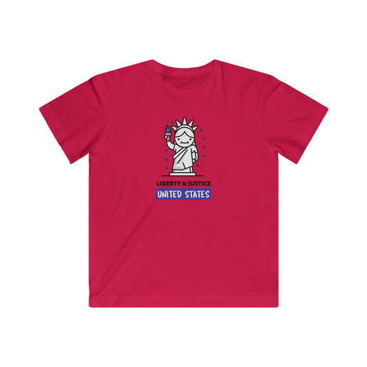 "Liberty and justice" Kids Fine Jersey Tee