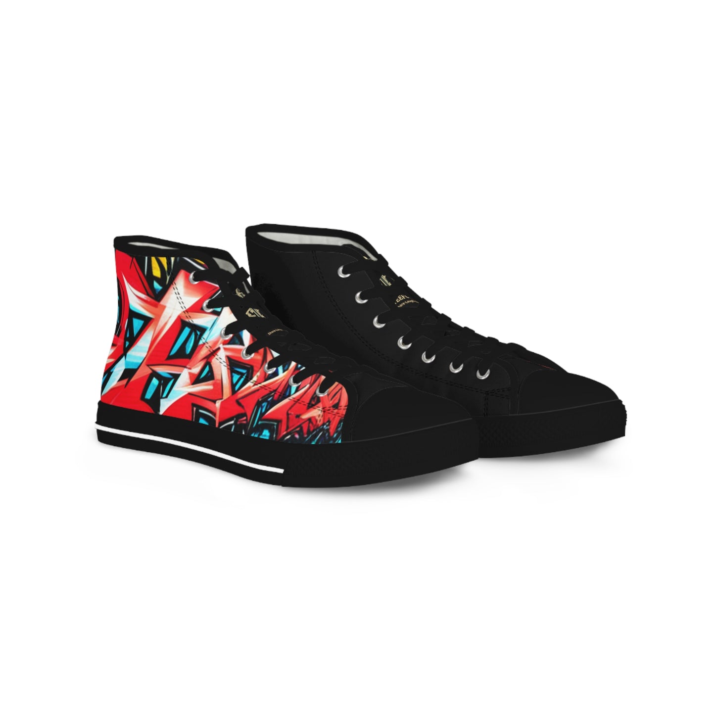 Men's High Top Graffiti Sneakers