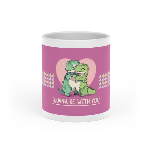 "Iguana be with you" Heart-Shaped Mug