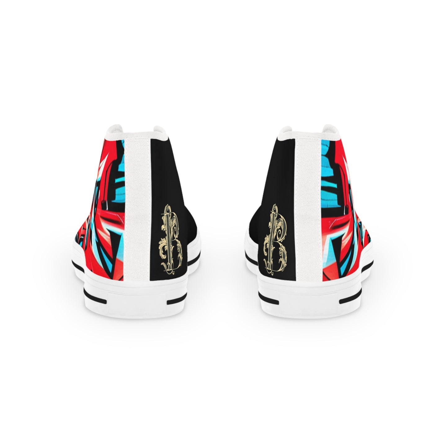 Men's High Top Graffiti Sneakers